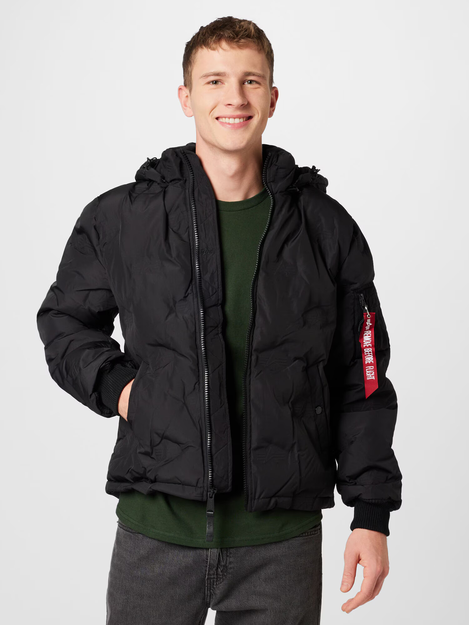 ALPHA INDUSTRIES Geacă de primăvară-toamnă portocaliu / roșu / negru / alb - Pled.ro