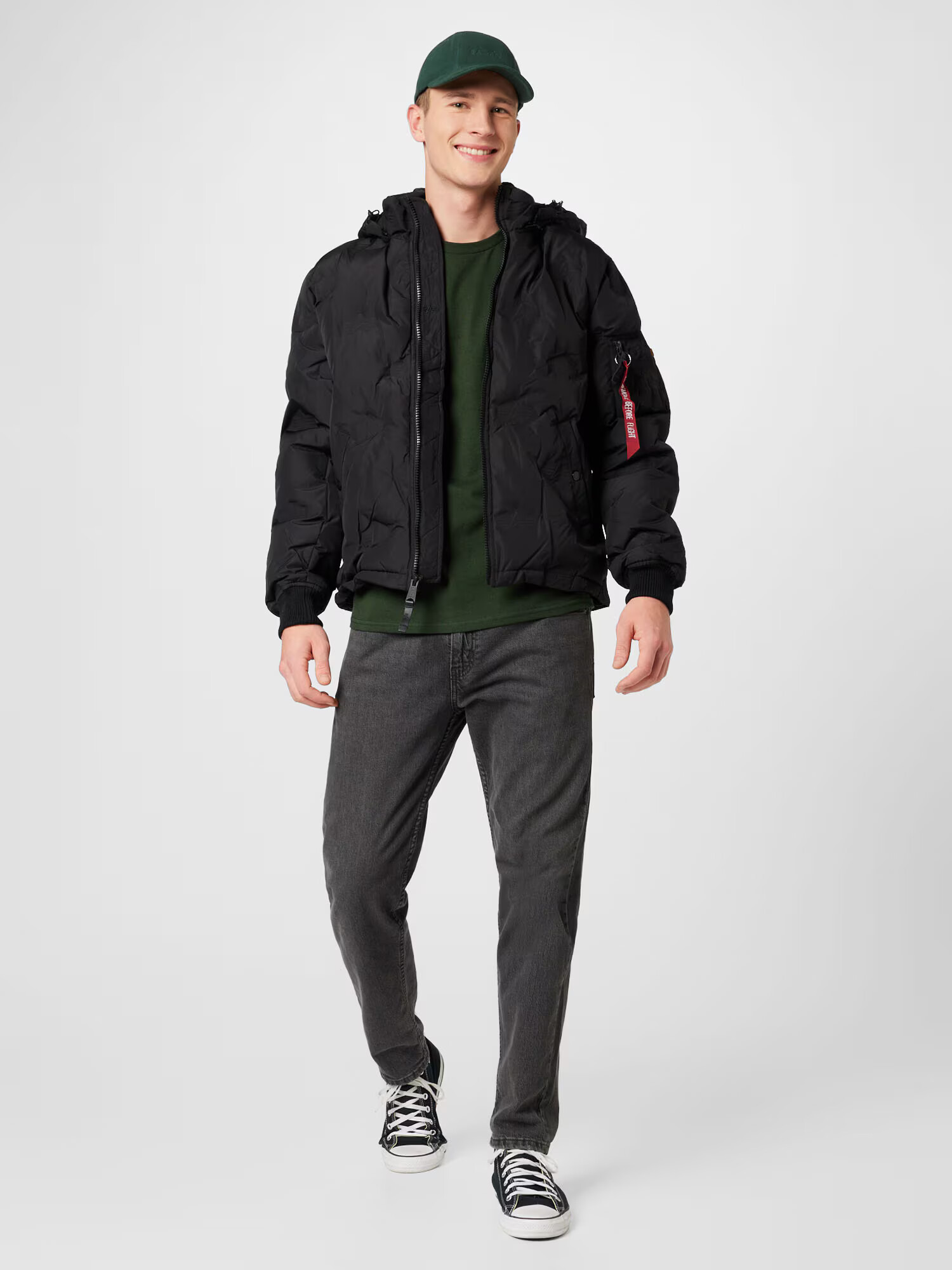 ALPHA INDUSTRIES Geacă de primăvară-toamnă portocaliu / roșu / negru / alb - Pled.ro