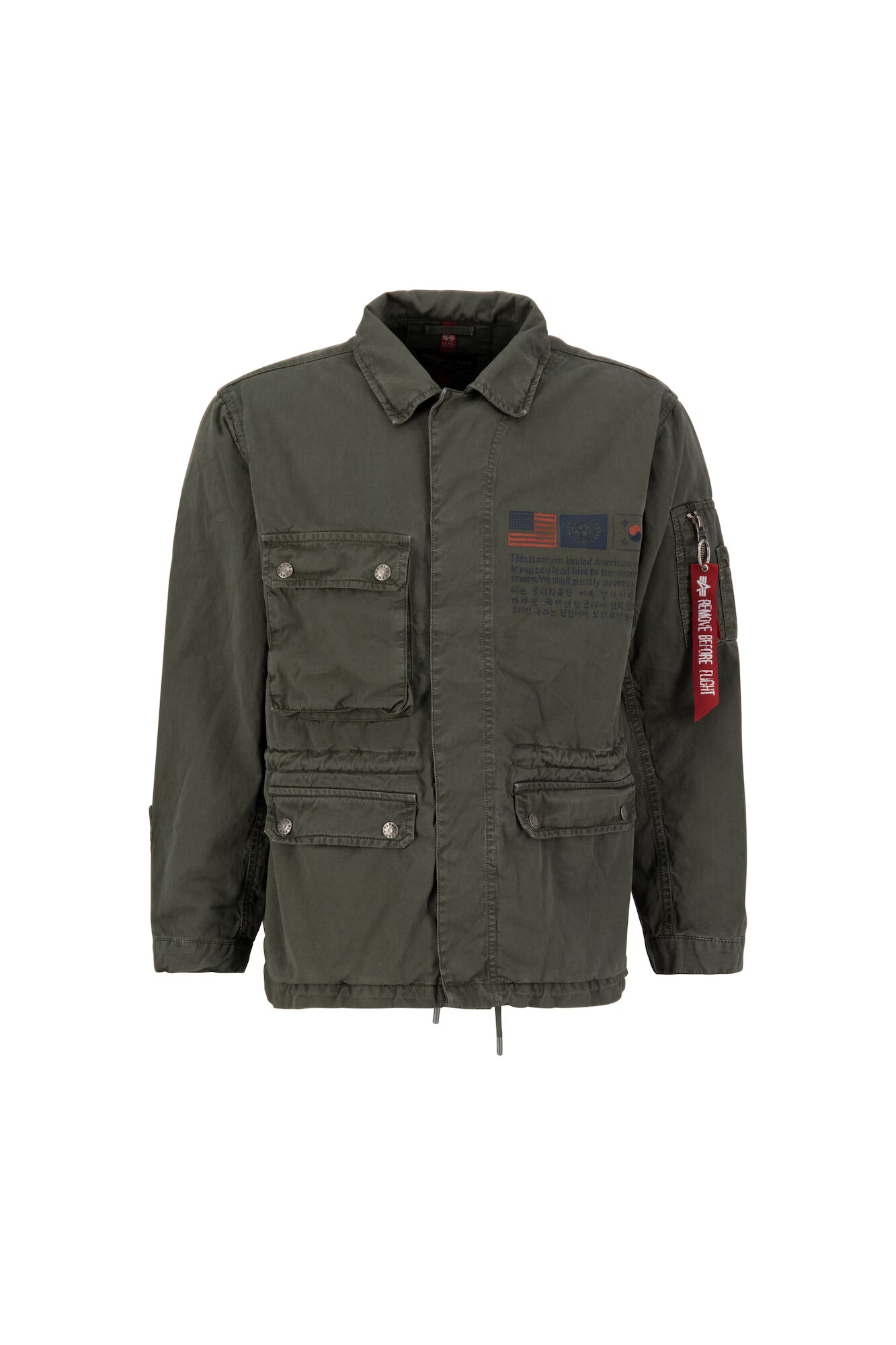 ALPHA INDUSTRIES Geacă de primăvară-toamnă albastru închis / gri / roșu - Pled.ro