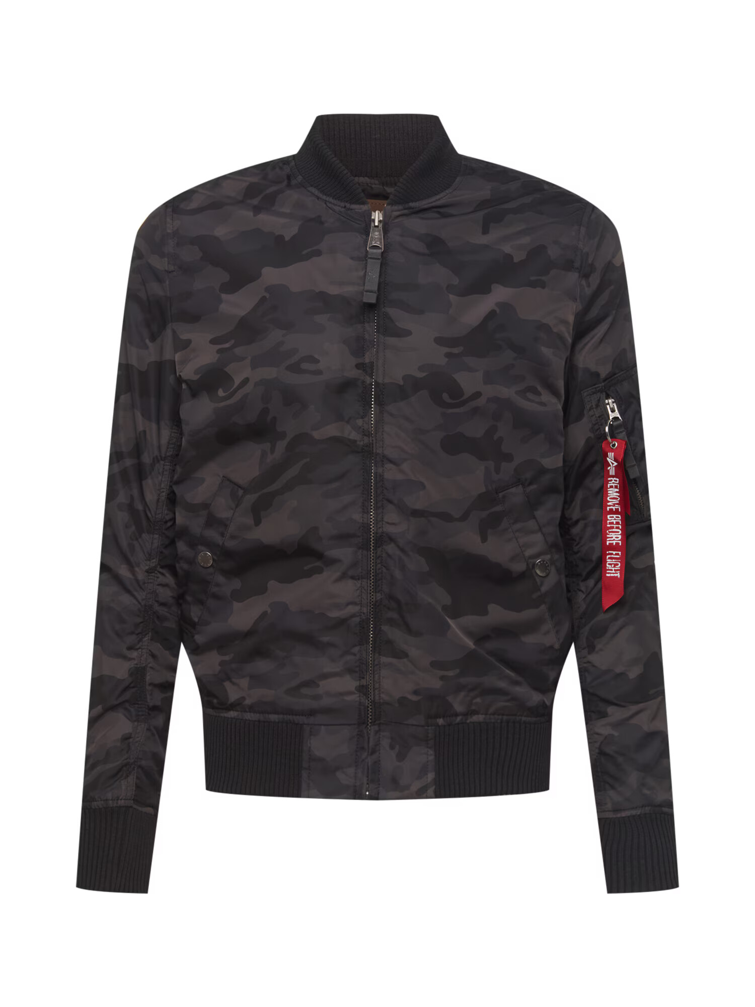 ALPHA INDUSTRIES Geacă de primăvară-toamnă gri / verde închis / roșu / negru - Pled.ro