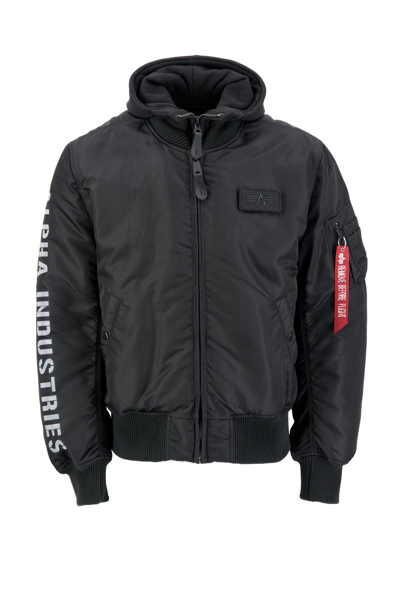 ALPHA INDUSTRIES Geacă de primăvară-toamnă 'MA-1 D-Tec SE' negru / alb - Pled.ro