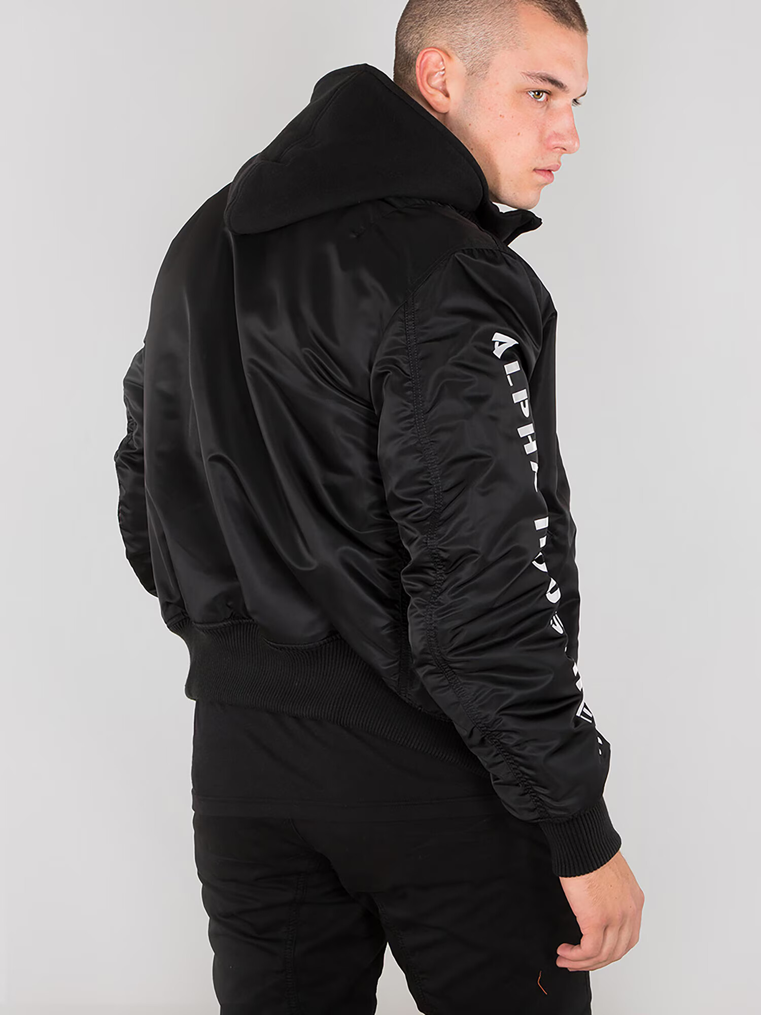 ALPHA INDUSTRIES Geacă de primăvară-toamnă 'MA-1 D-Tec SE' negru / alb - Pled.ro