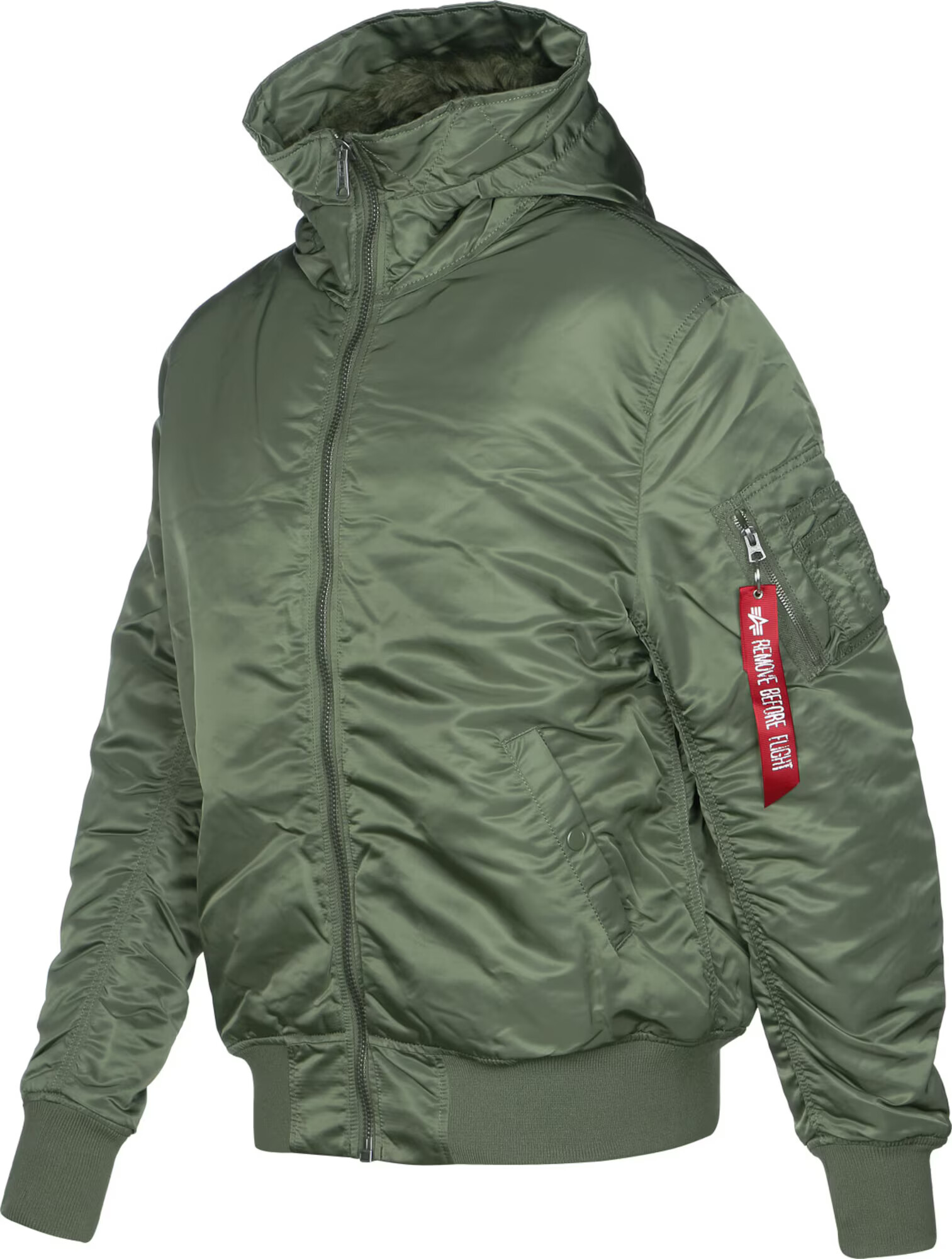 ALPHA INDUSTRIES Geacă de primăvară-toamnă 'MA-1' oliv / portocaliu / roșu / alb - Pled.ro