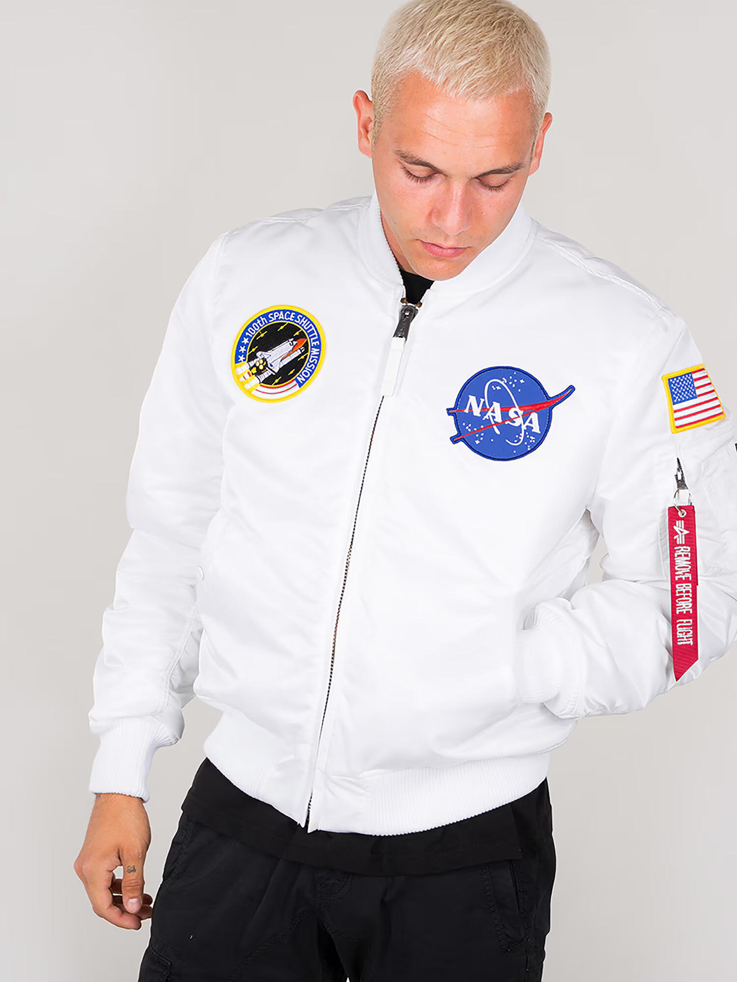 ALPHA INDUSTRIES Geacă de primăvară-toamnă 'MA-1 VF NASA' mai multe culori / alb - Pled.ro