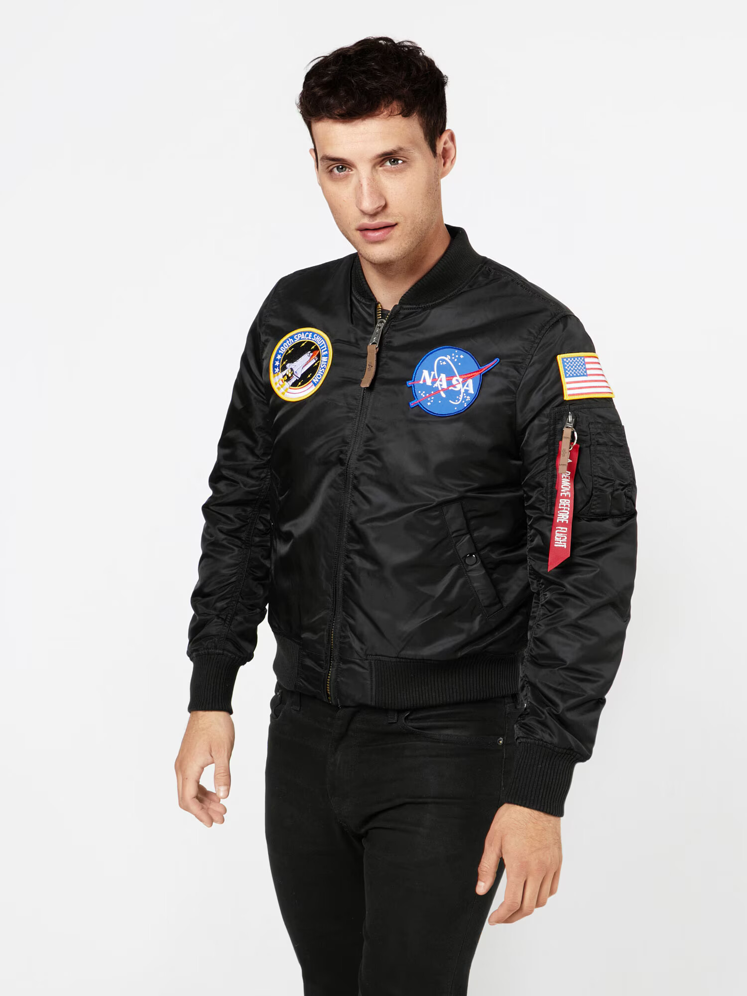 ALPHA INDUSTRIES Geacă de primăvară-toamnă 'Nasa' negru - Pled.ro