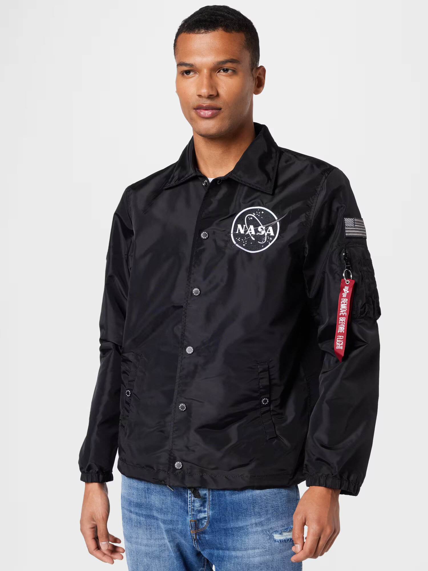 ALPHA INDUSTRIES Geacă de primăvară-toamnă 'NASA' negru - Pled.ro