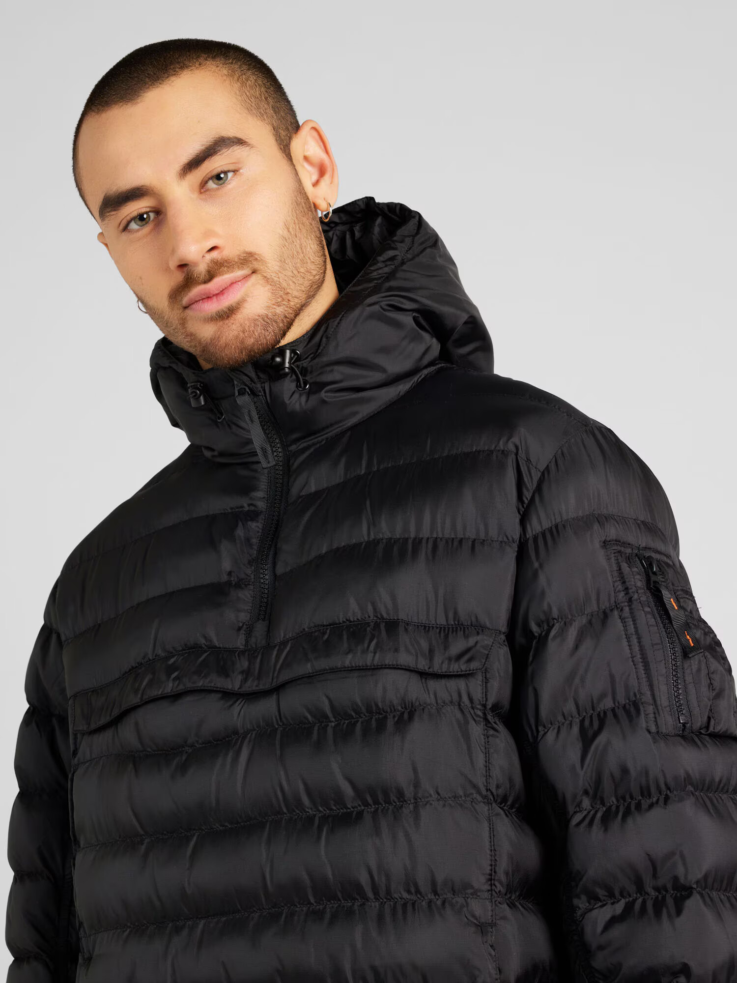 ALPHA INDUSTRIES Geacă de primăvară-toamnă negru / alb - Pled.ro