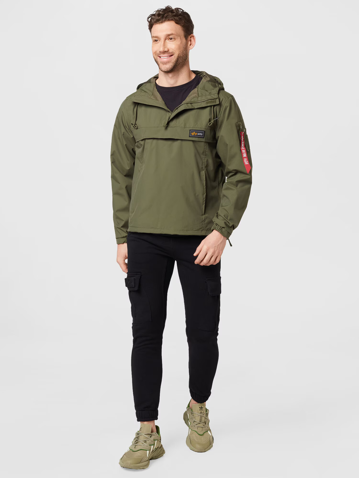 ALPHA INDUSTRIES Geacă de primăvară-toamnă oliv / negru - Pled.ro