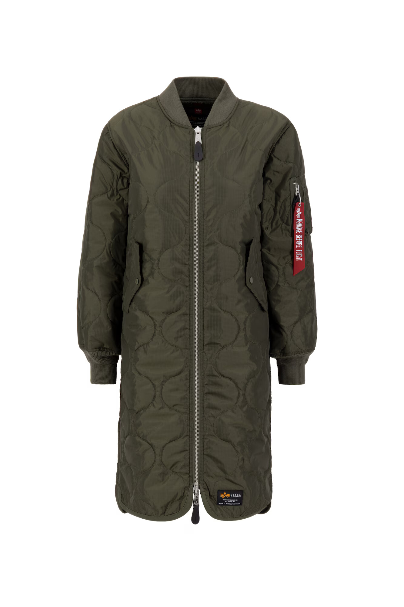 ALPHA INDUSTRIES Palton de primăvară-toamnă oliv / sângeriu / alb - Pled.ro