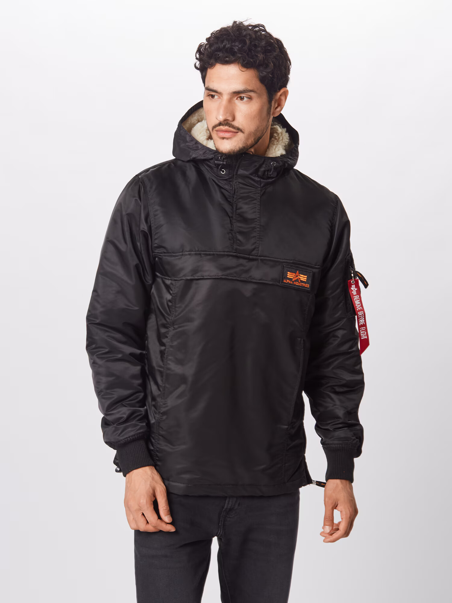 ALPHA INDUSTRIES Geacă de primăvară-toamnă portocaliu / roșu / negru / alb - Pled.ro