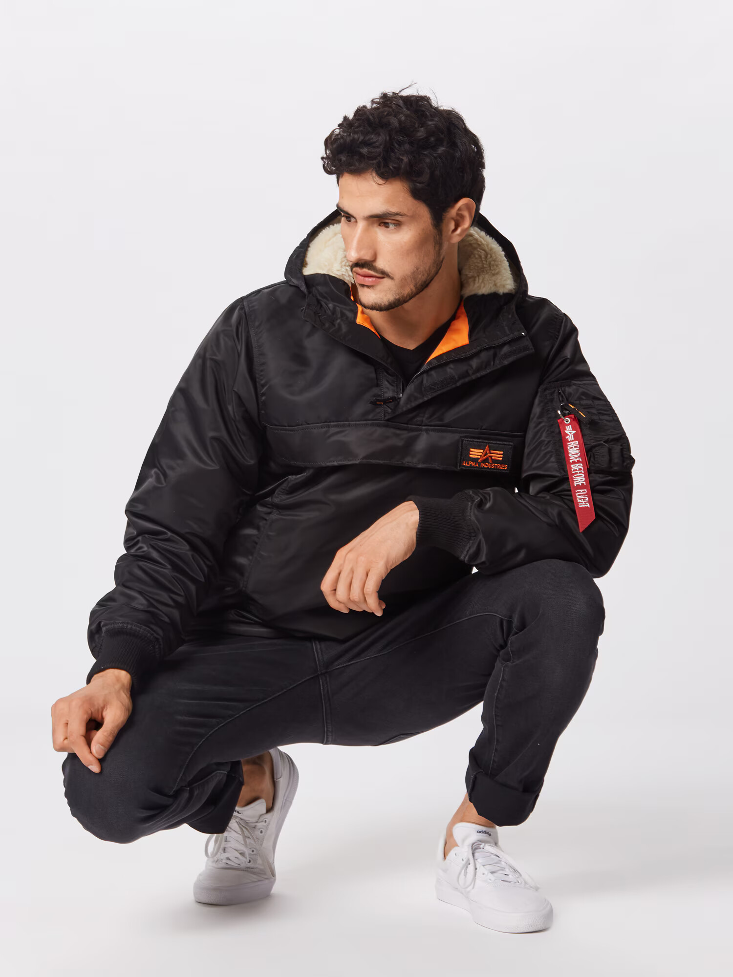 ALPHA INDUSTRIES Geacă de primăvară-toamnă portocaliu / roșu / negru / alb - Pled.ro