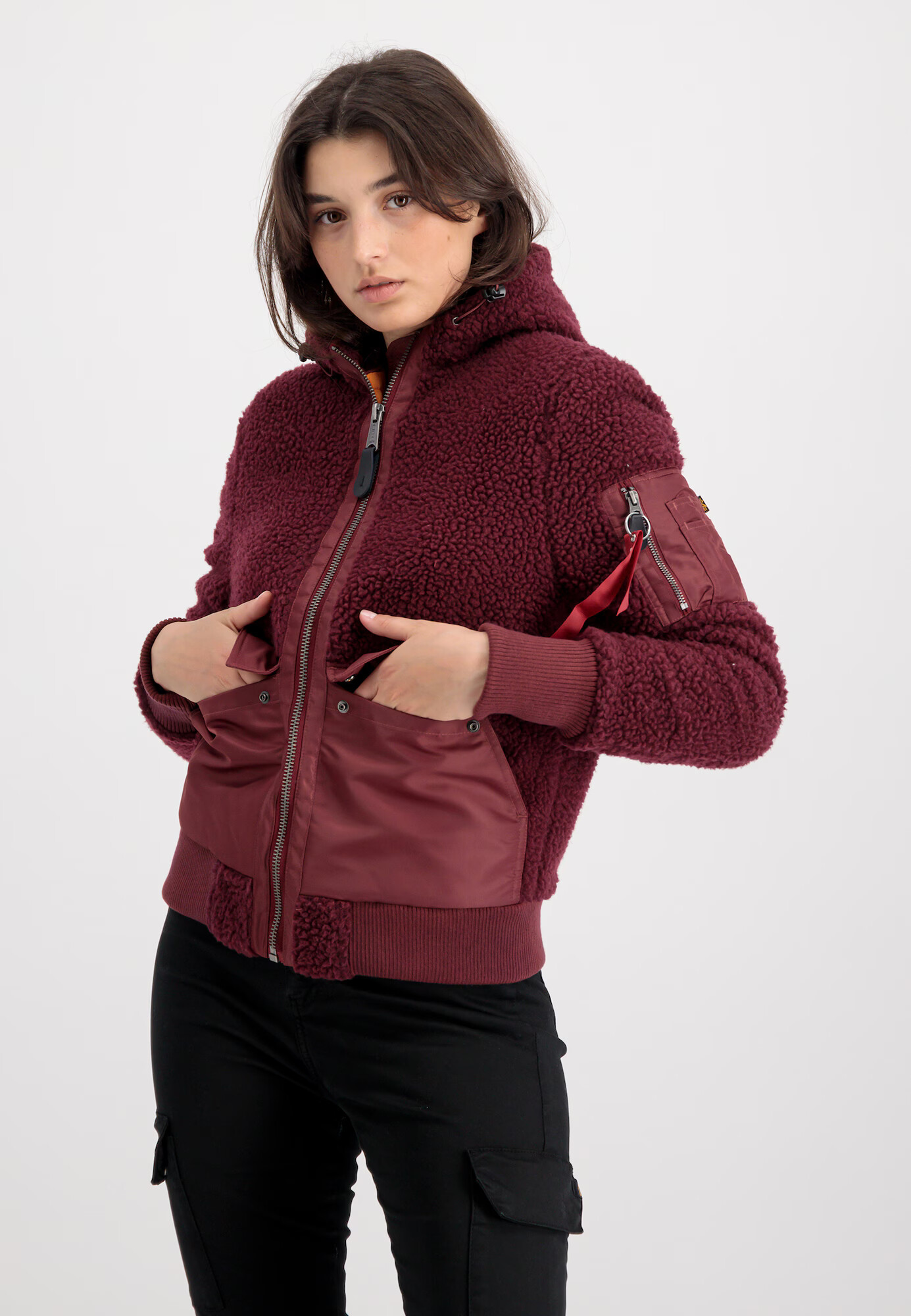 ALPHA INDUSTRIES Geacă de primăvară-toamnă roșu bordeaux - Pled.ro