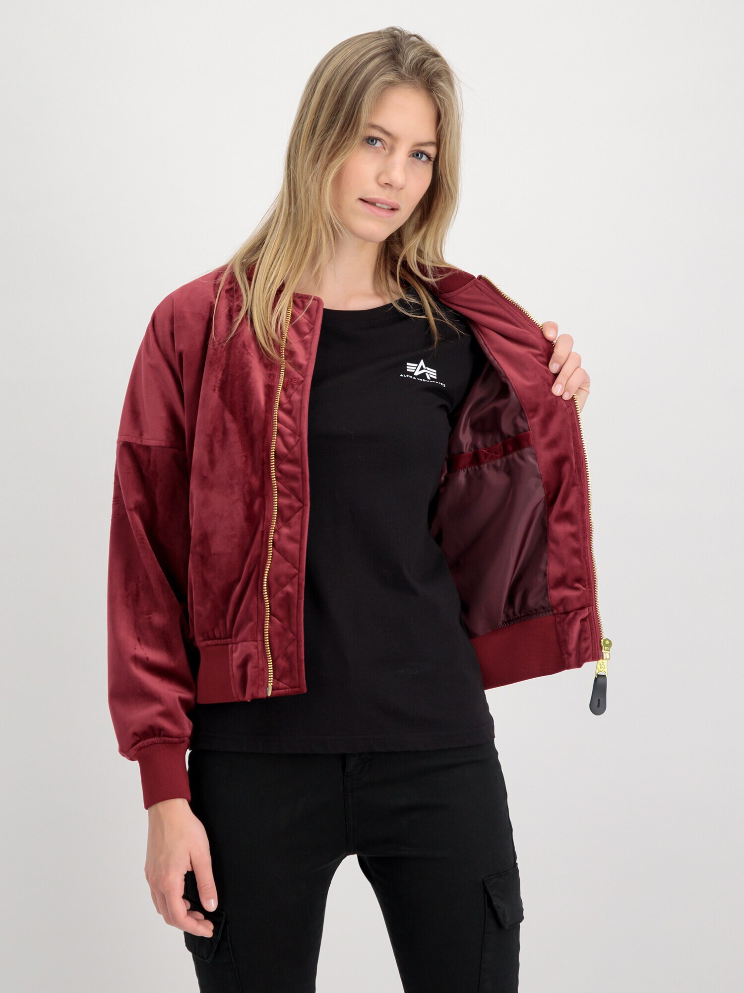 ALPHA INDUSTRIES Geacă de primăvară-toamnă roșu burgundy - Pled.ro