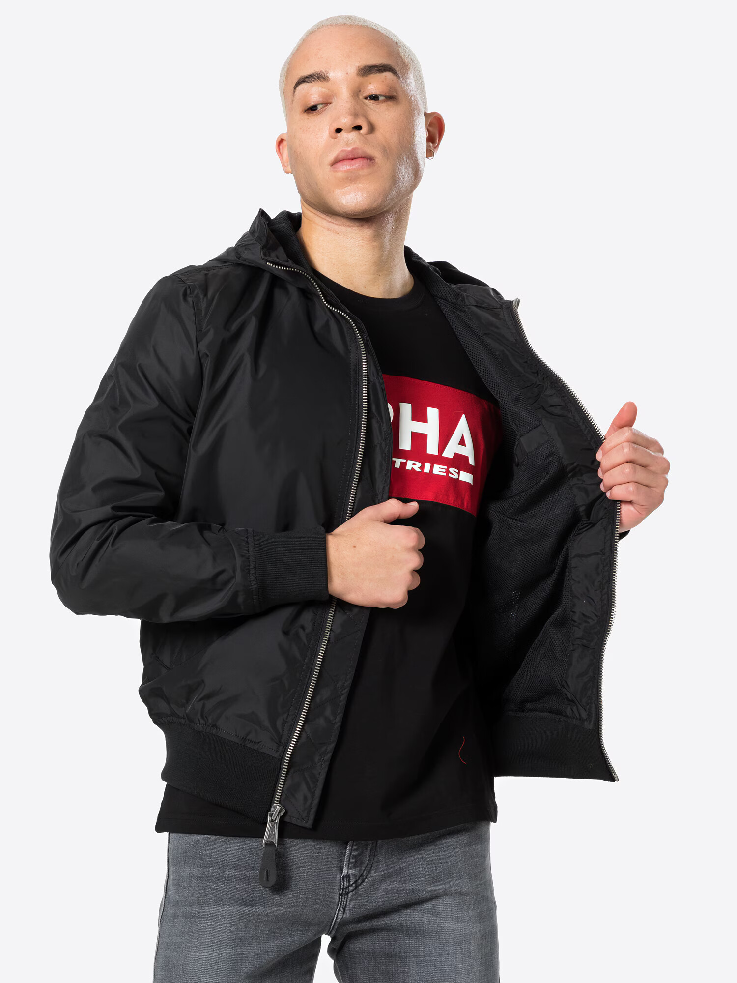 ALPHA INDUSTRIES Geacă de primăvară-toamnă roșu / negru - Pled.ro