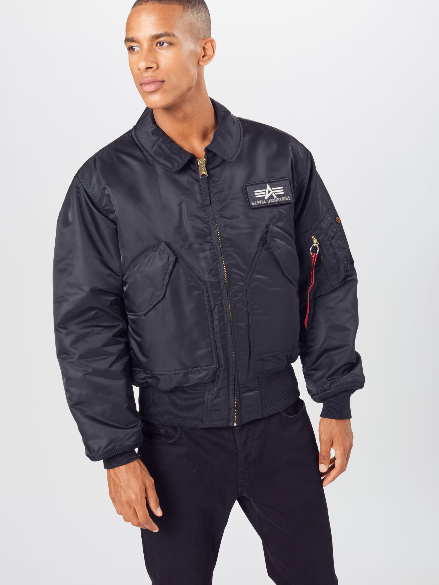 ALPHA INDUSTRIES Geacă de primăvară-toamnă roșu / negru / alb - Pled.ro