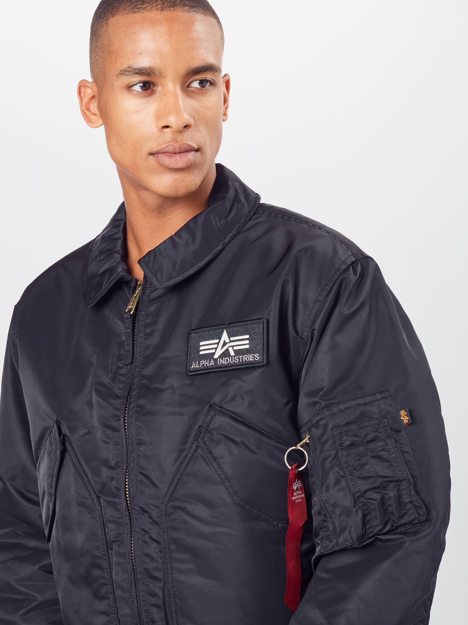 ALPHA INDUSTRIES Geacă de primăvară-toamnă roșu / negru / alb - Pled.ro