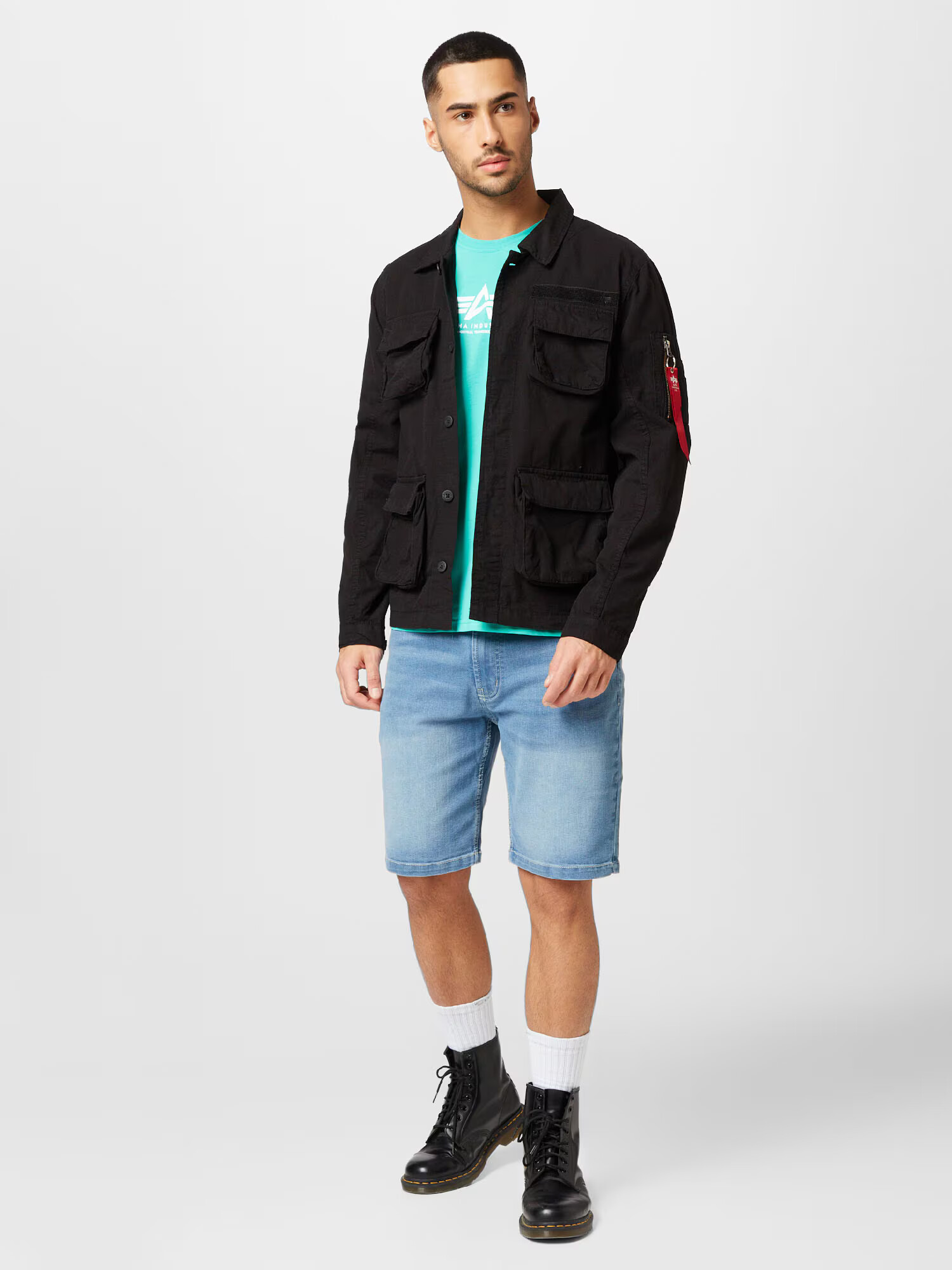 ALPHA INDUSTRIES Geacă de primăvară-toamnă roșu / negru / alb - Pled.ro