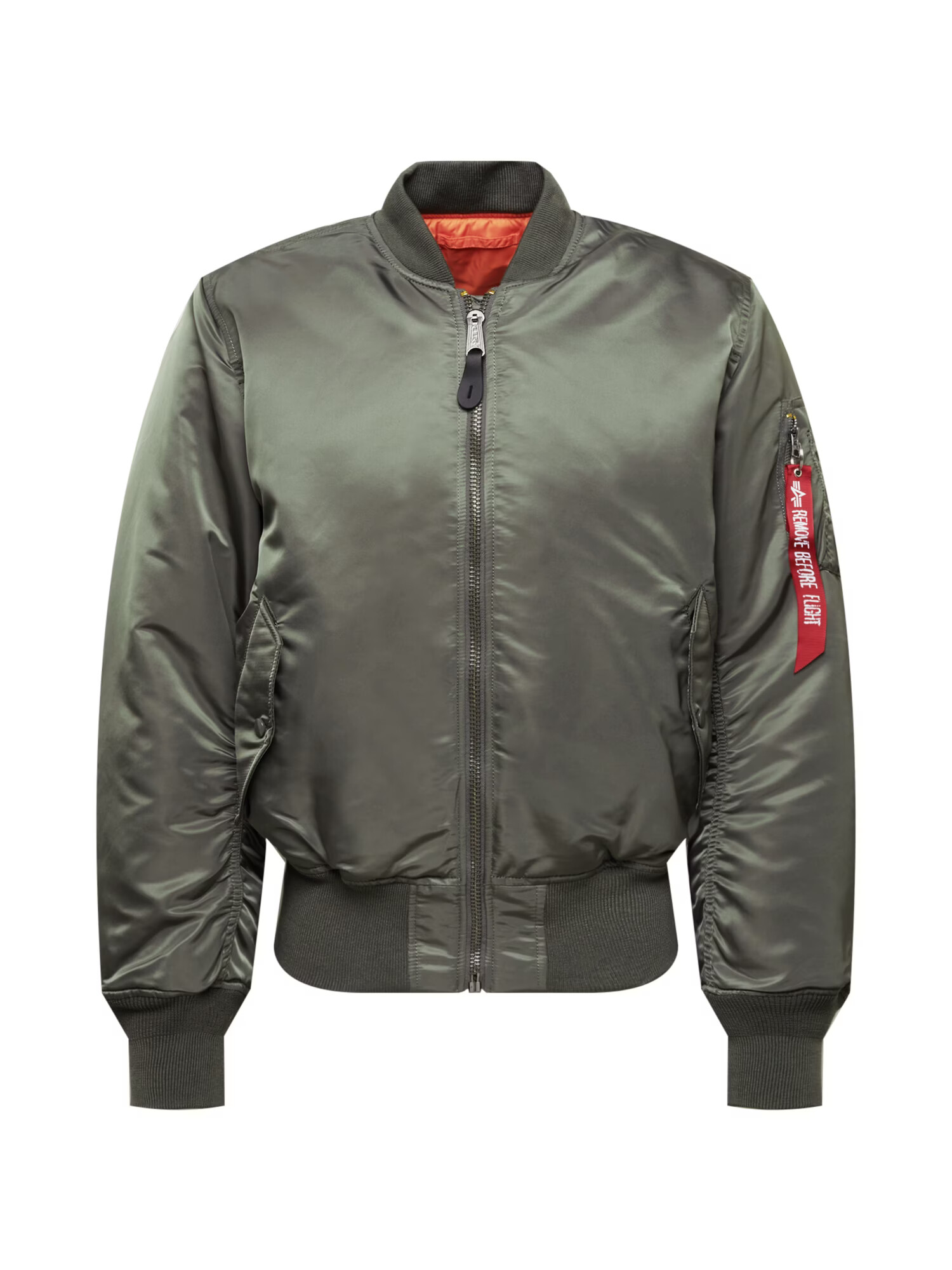 ALPHA INDUSTRIES Geacă de primăvară-toamnă verde închis / roșu / alb - Pled.ro