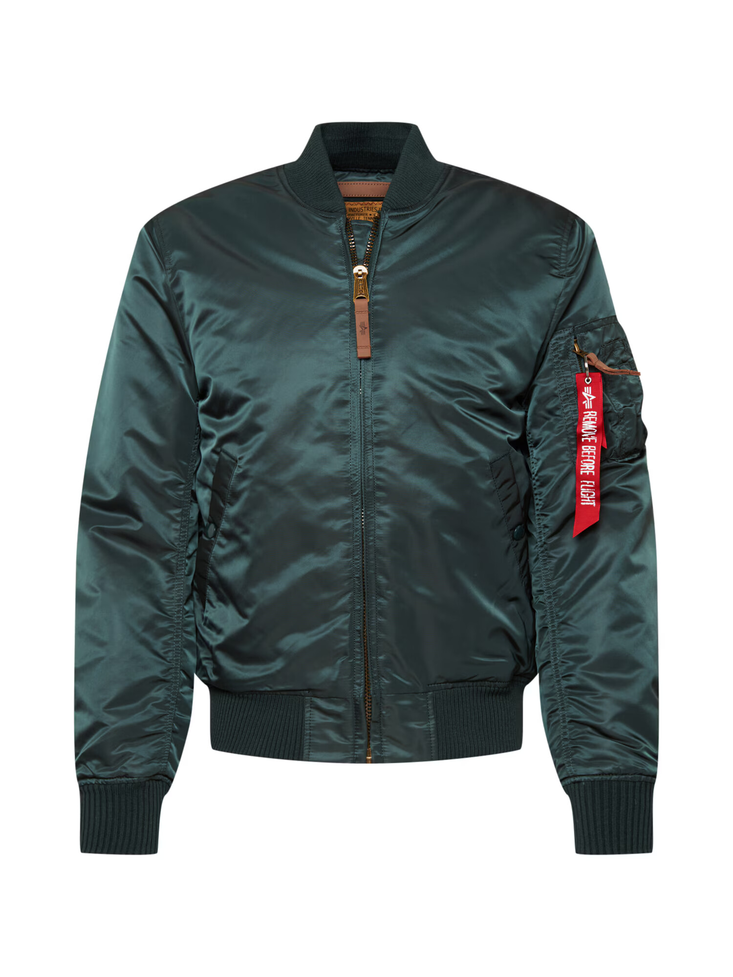 ALPHA INDUSTRIES Geacă de primăvară-toamnă verde smarald / roșu - Pled.ro