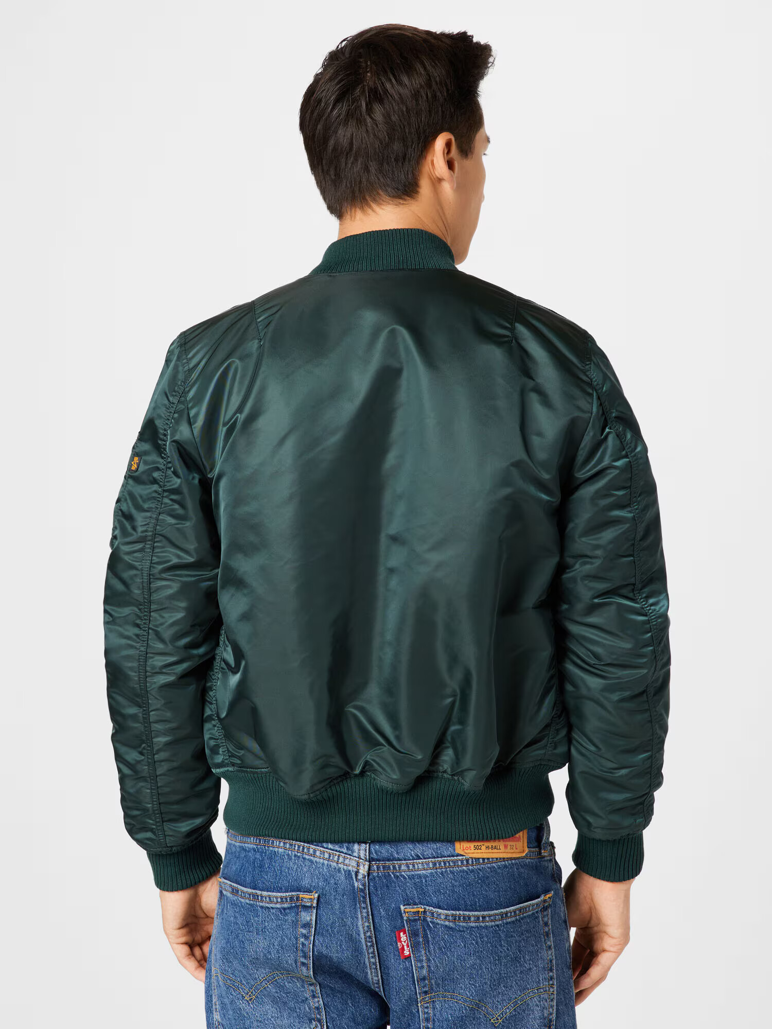 ALPHA INDUSTRIES Geacă de primăvară-toamnă verde smarald / roșu - Pled.ro