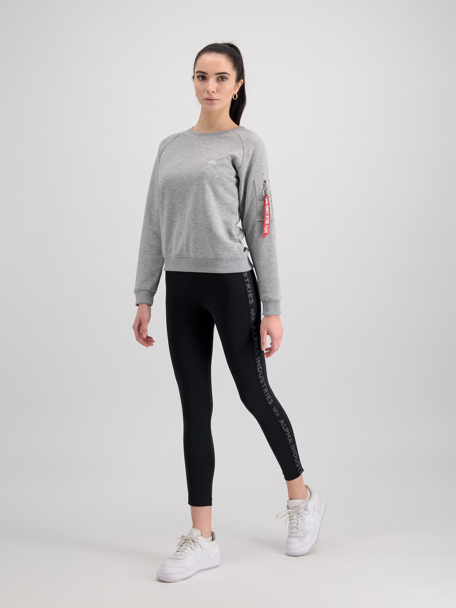 ALPHA INDUSTRIES Leggings gri / negru - Pled.ro