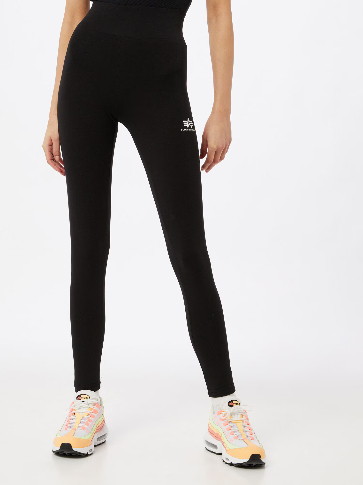 ALPHA INDUSTRIES Leggings negru / alb - Pled.ro