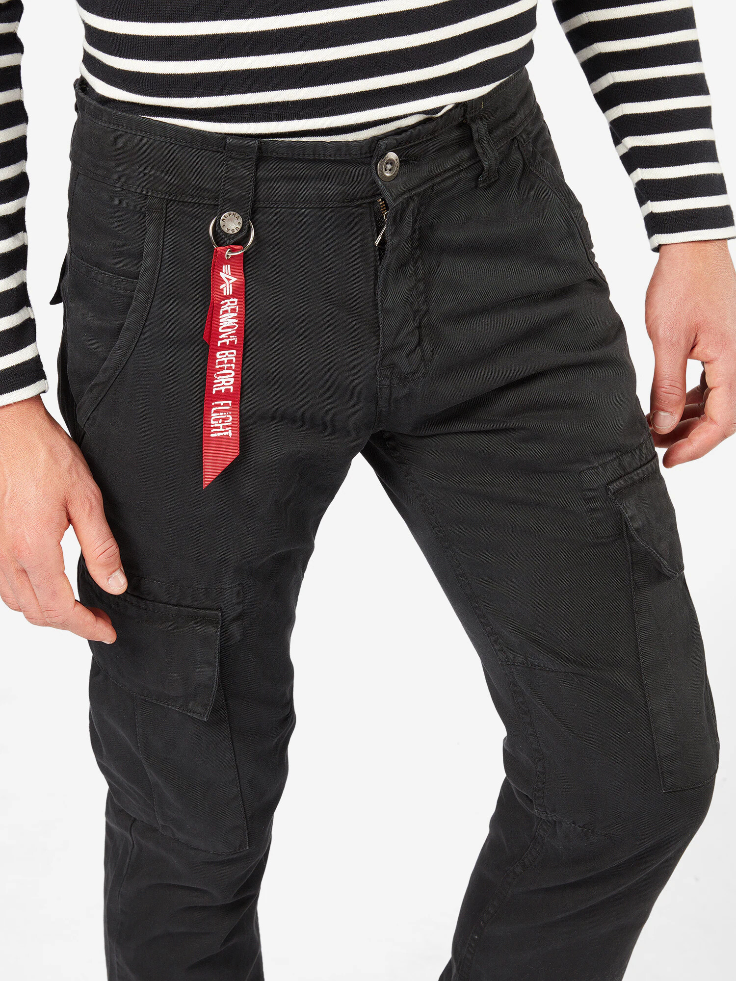 ALPHA INDUSTRIES Pantaloni cu buzunare 'Agent' negru - Pled.ro