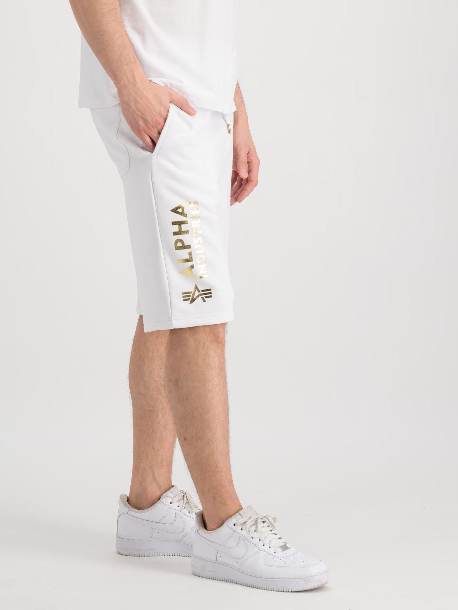 ALPHA INDUSTRIES Pantaloni galben auriu / alb - Pled.ro