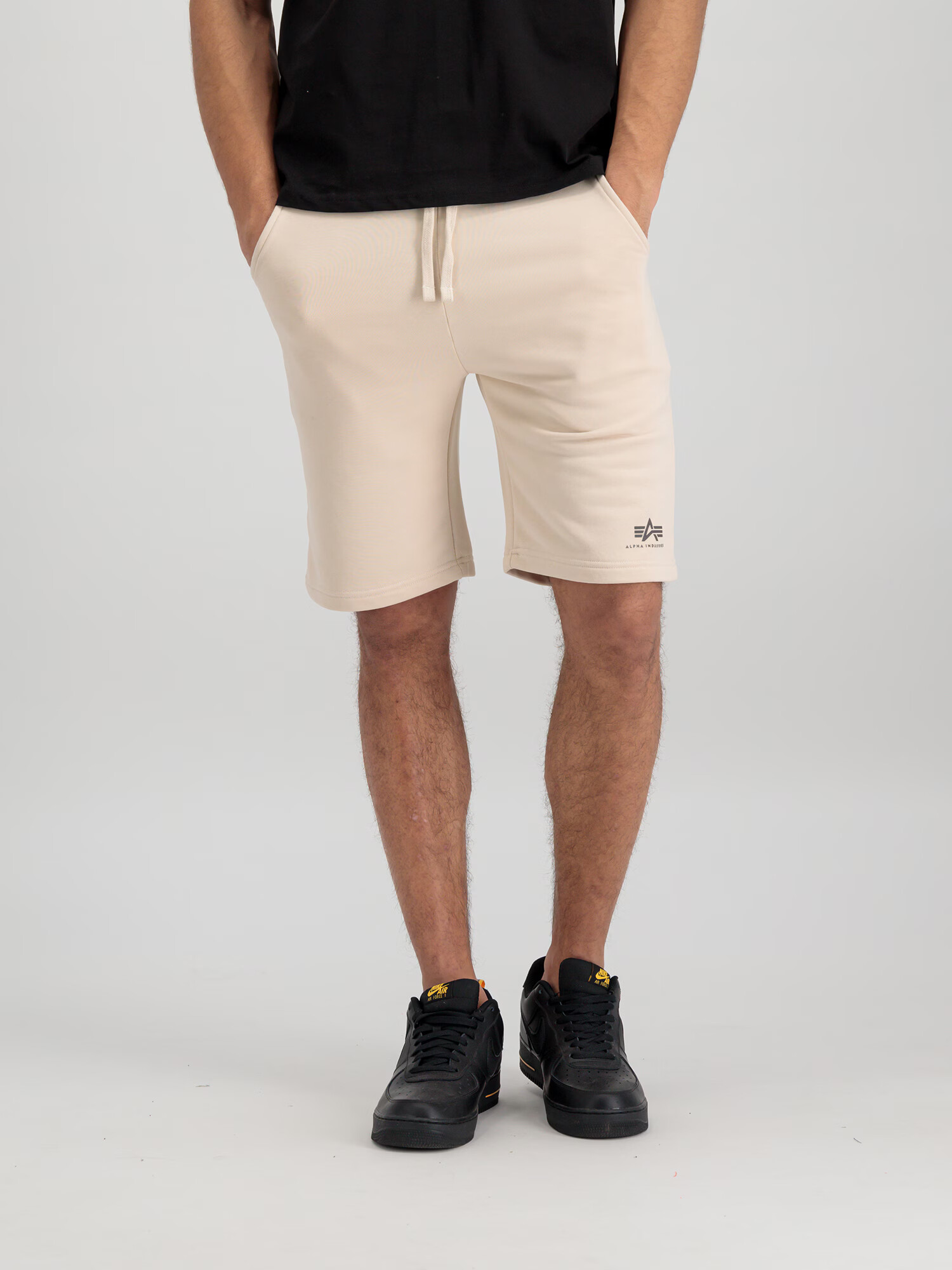 ALPHA INDUSTRIES Pantaloni negru / alb - Pled.ro