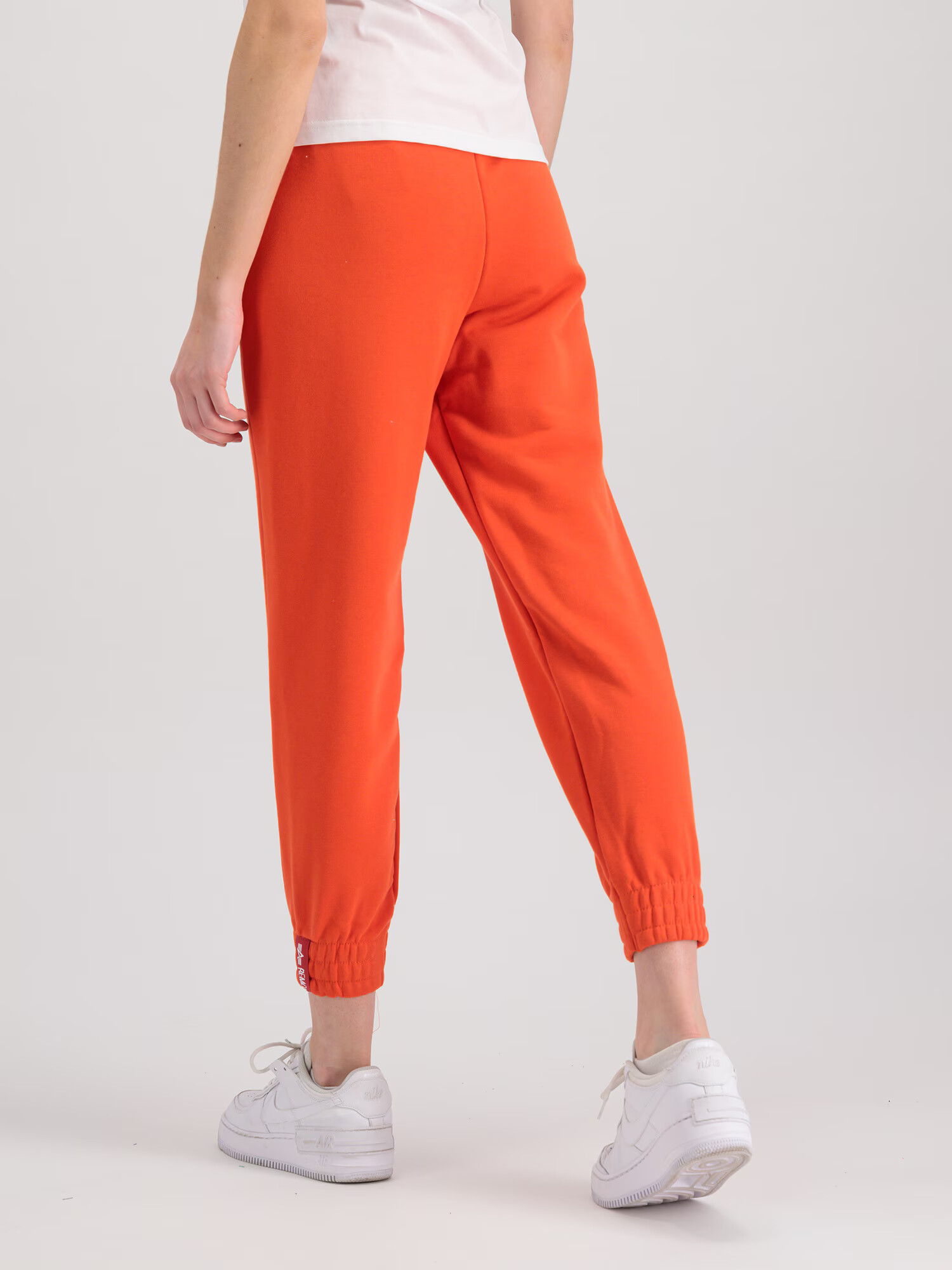 ALPHA INDUSTRIES Pantaloni roșu orange / alb - Pled.ro