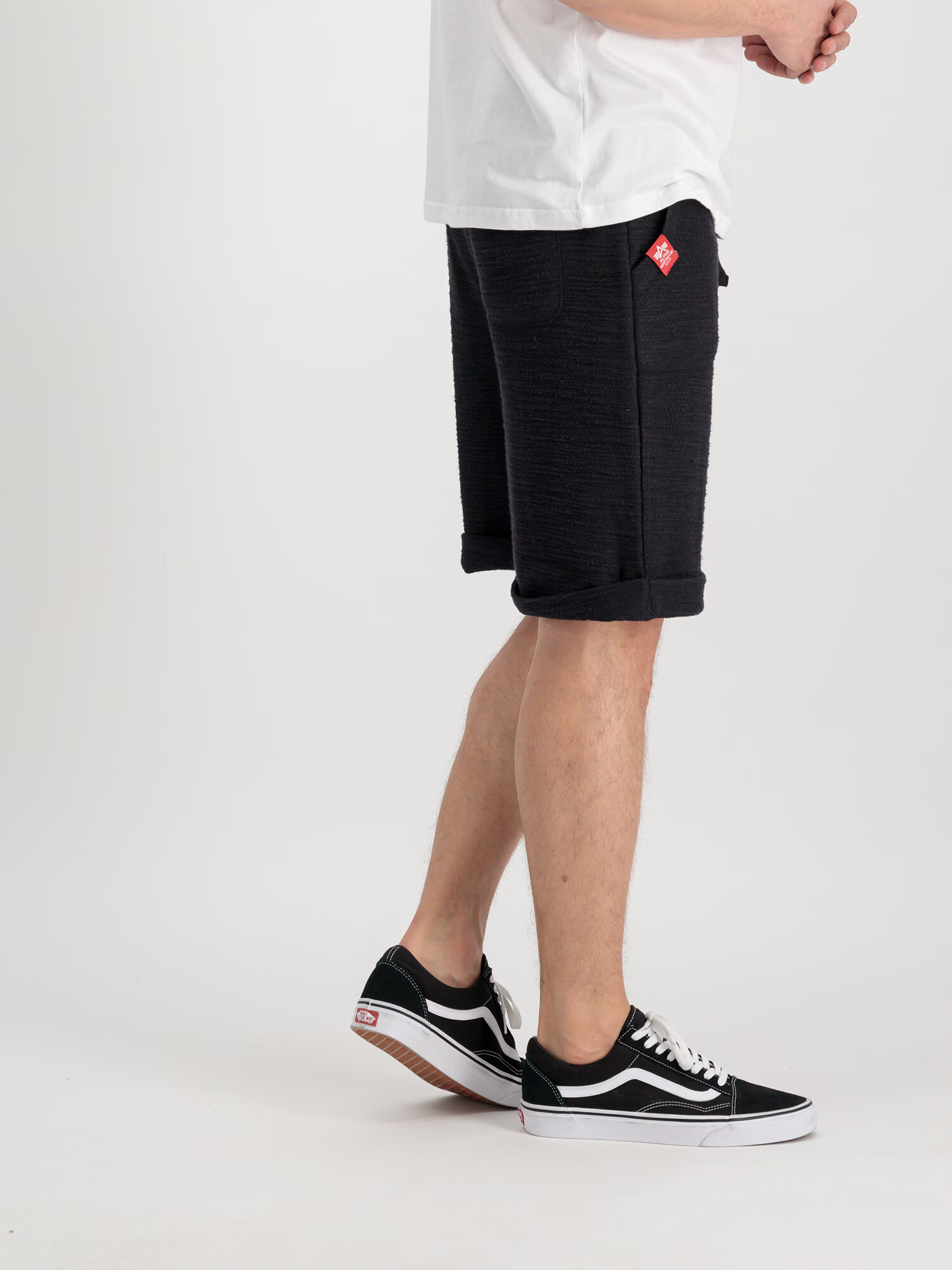 ALPHA INDUSTRIES Pantaloni 'Terry' roșu / negru / alb - Pled.ro