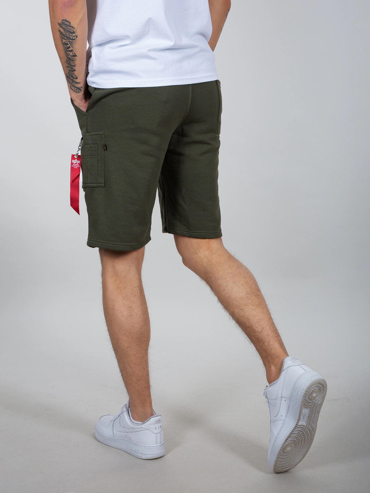 ALPHA INDUSTRIES Pantaloni verde / roșu / alb - Pled.ro