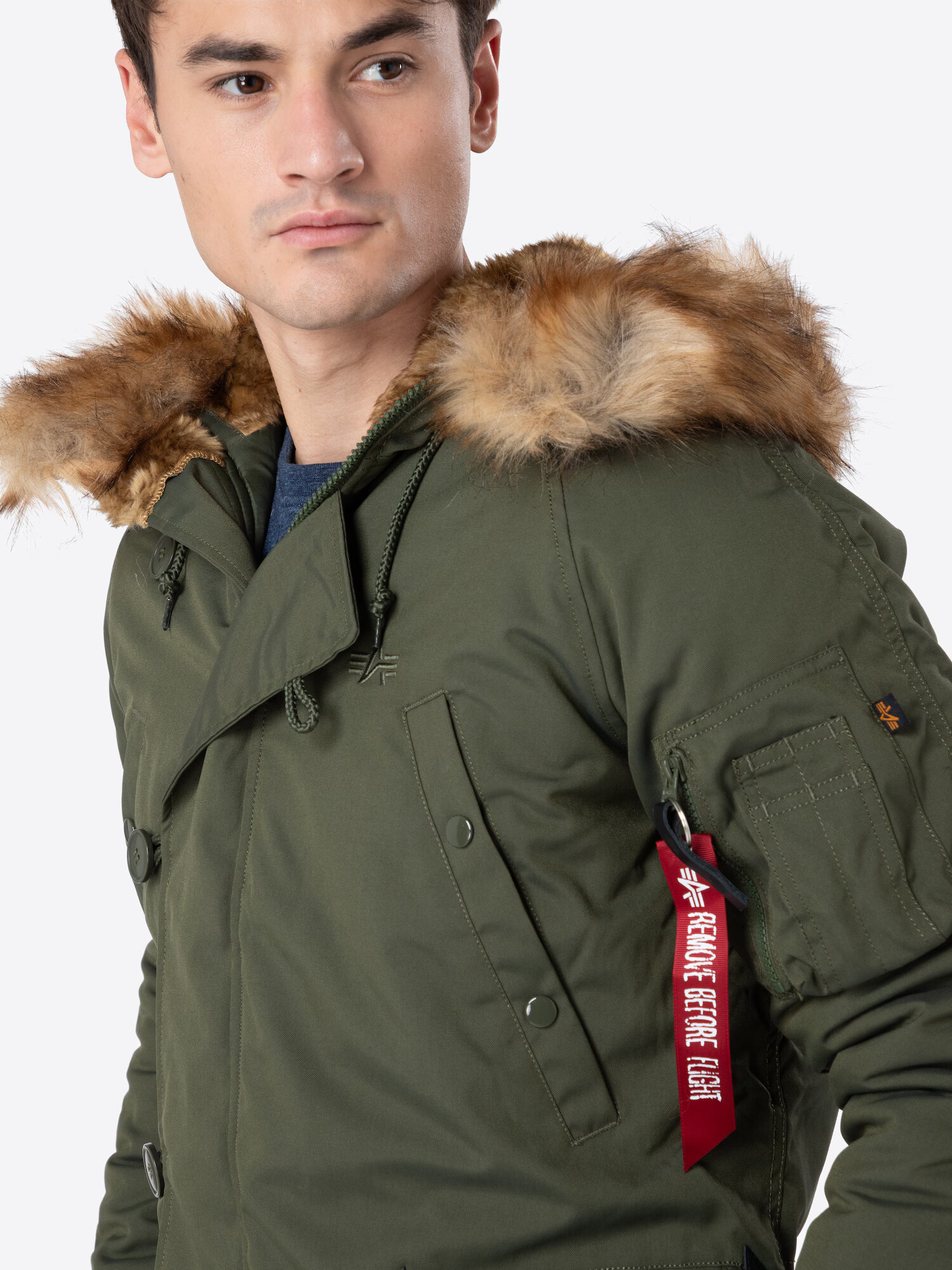 ALPHA INDUSTRIES Parka de iarnă 'Explorer' maro / oliv / roșu / alb - Pled.ro