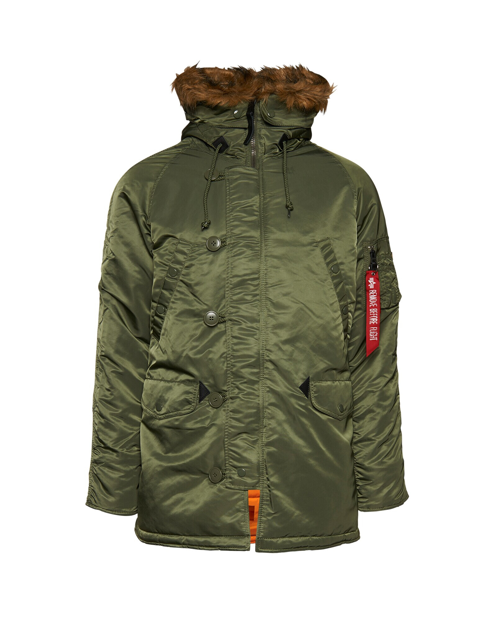 ALPHA INDUSTRIES Parka de iarnă 'N3B VF 59' oliv / portocaliu - Pled.ro