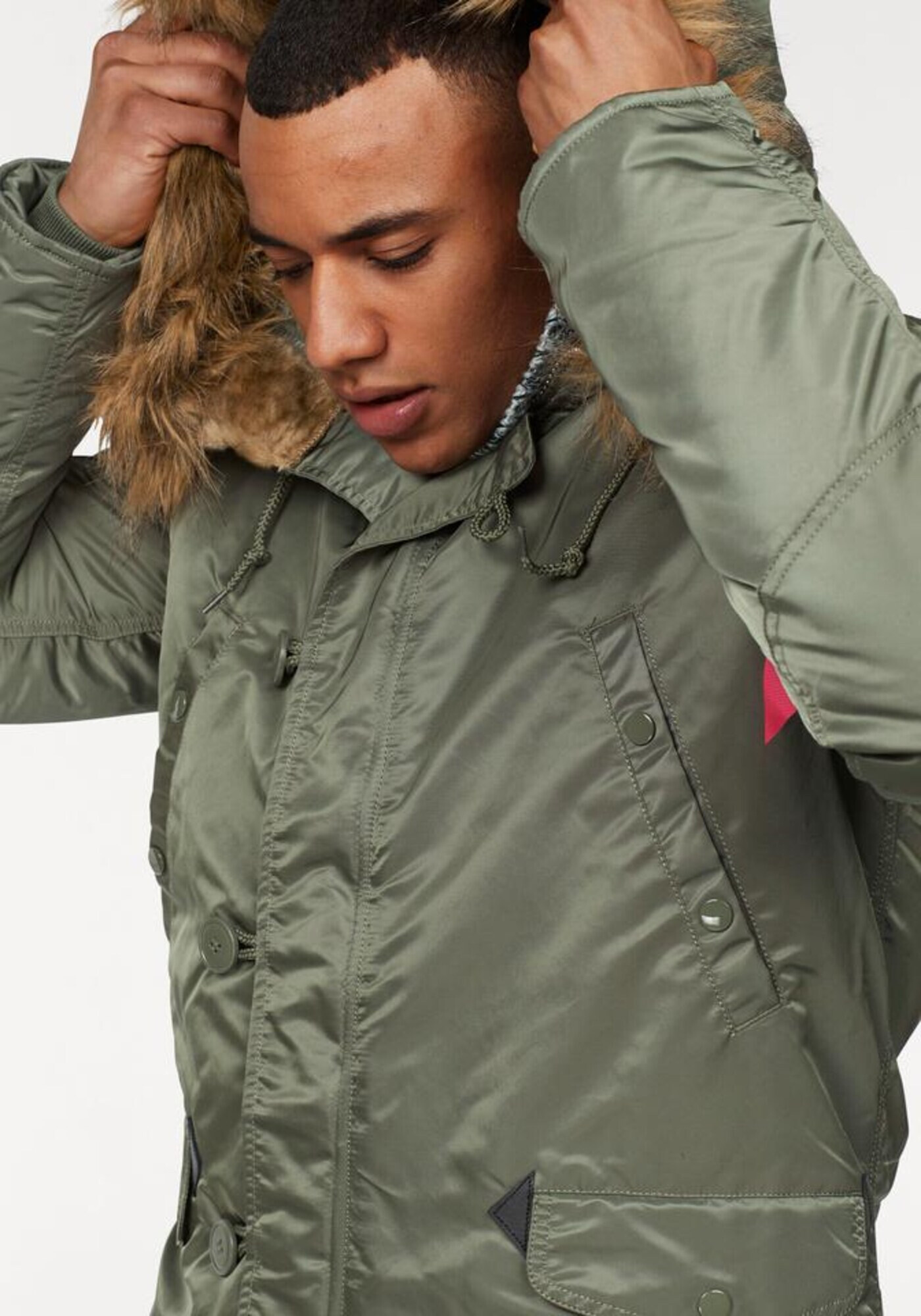 ALPHA INDUSTRIES Parka de iarnă 'N3B VF 59' oliv / portocaliu - Pled.ro