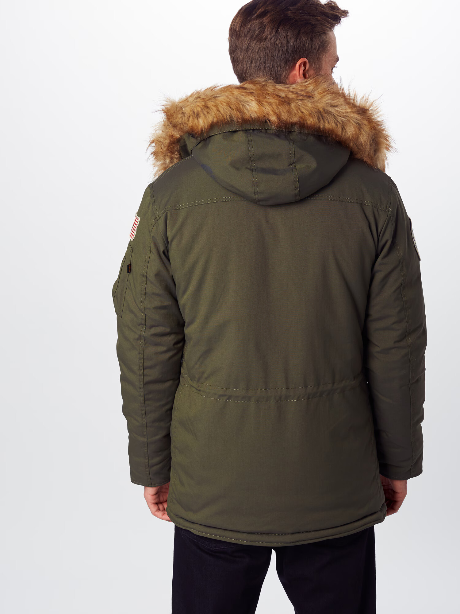 ALPHA INDUSTRIES Parka de iarnă 'Polar' șamoa / oliv / roșu intens / alb - Pled.ro