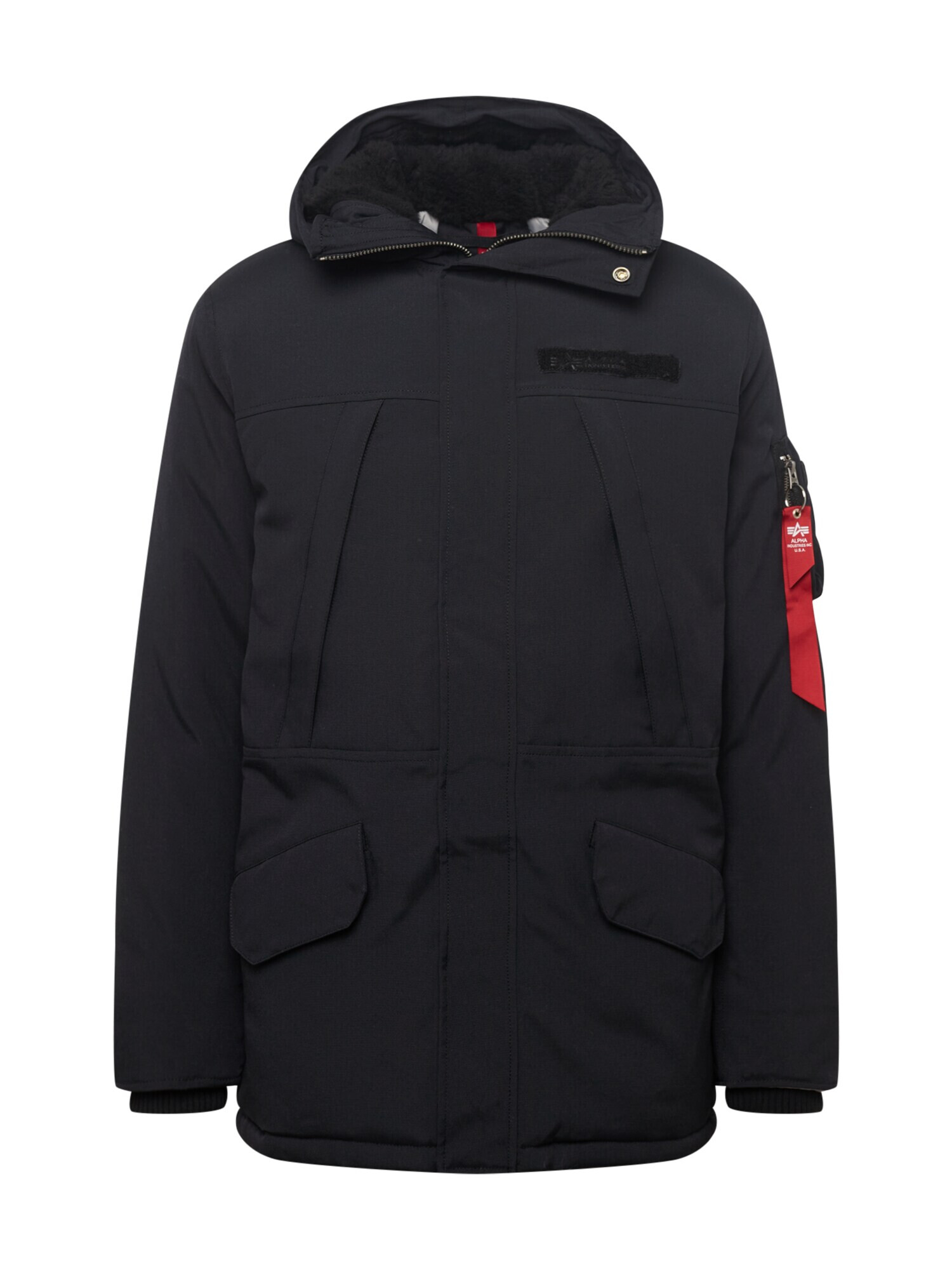 ALPHA INDUSTRIES Parka de primăvară-toamnă 'Expedition' gri / roșu / negru / alb - Pled.ro