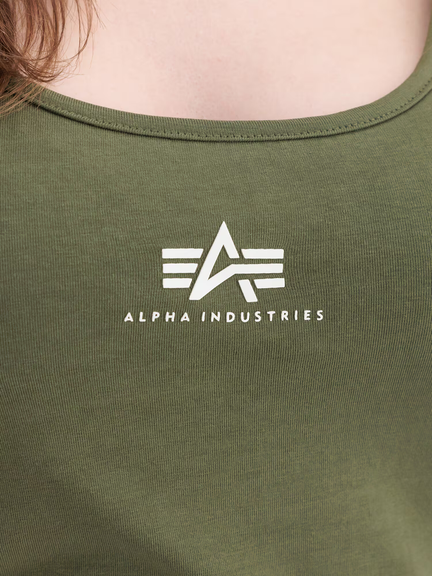 ALPHA INDUSTRIES Rochie oliv / alb - Pled.ro