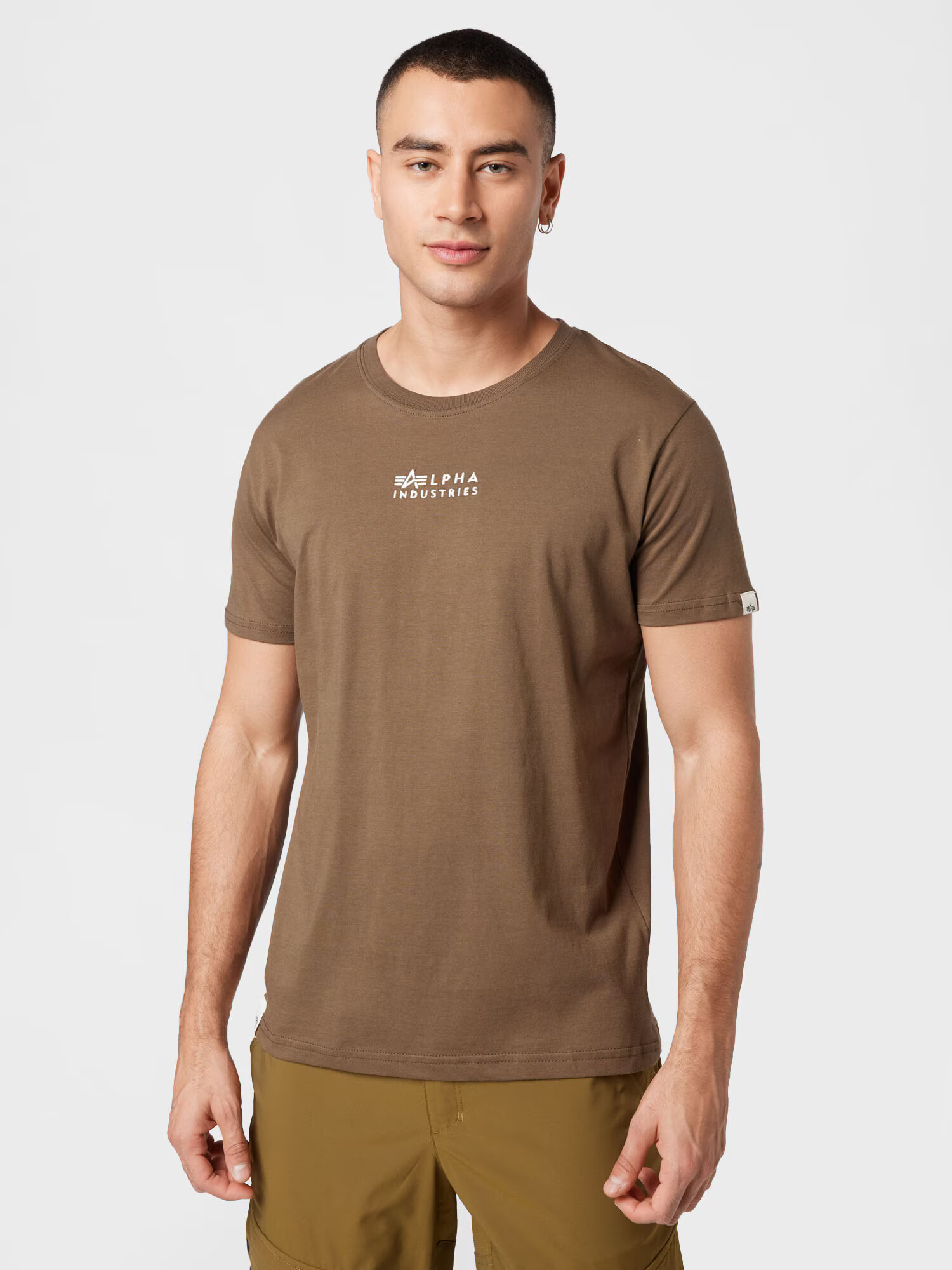 ALPHA INDUSTRIES Tricou brocart / alb - Pled.ro