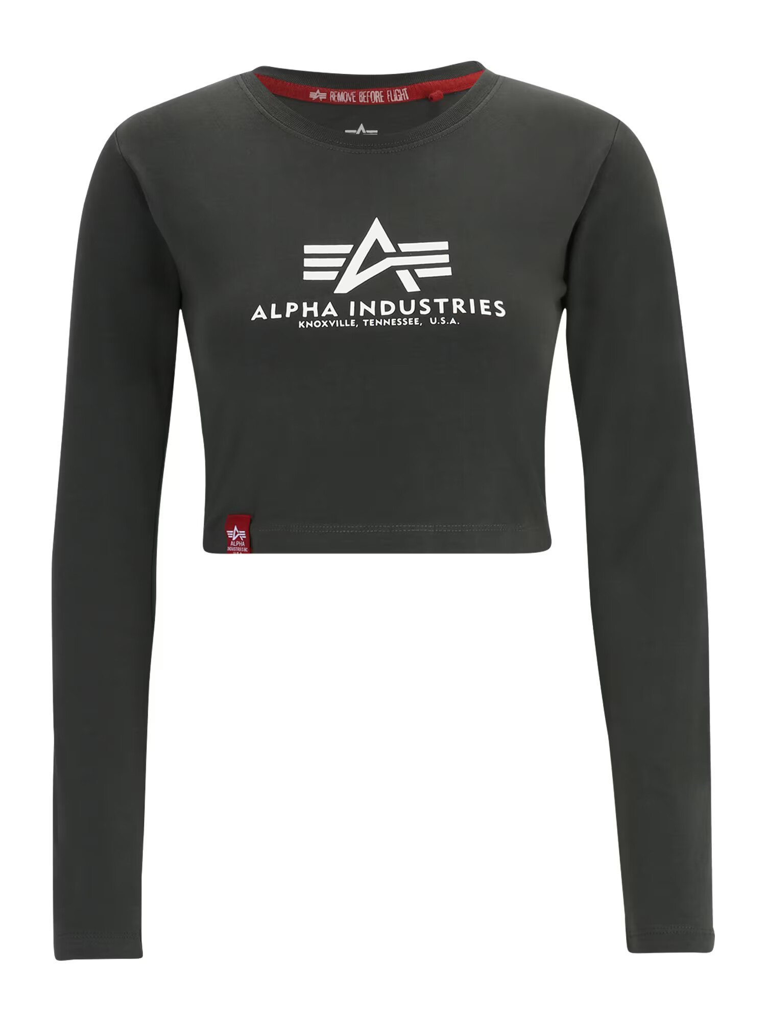 ALPHA INDUSTRIES Tricou gri metalic / alb - Pled.ro