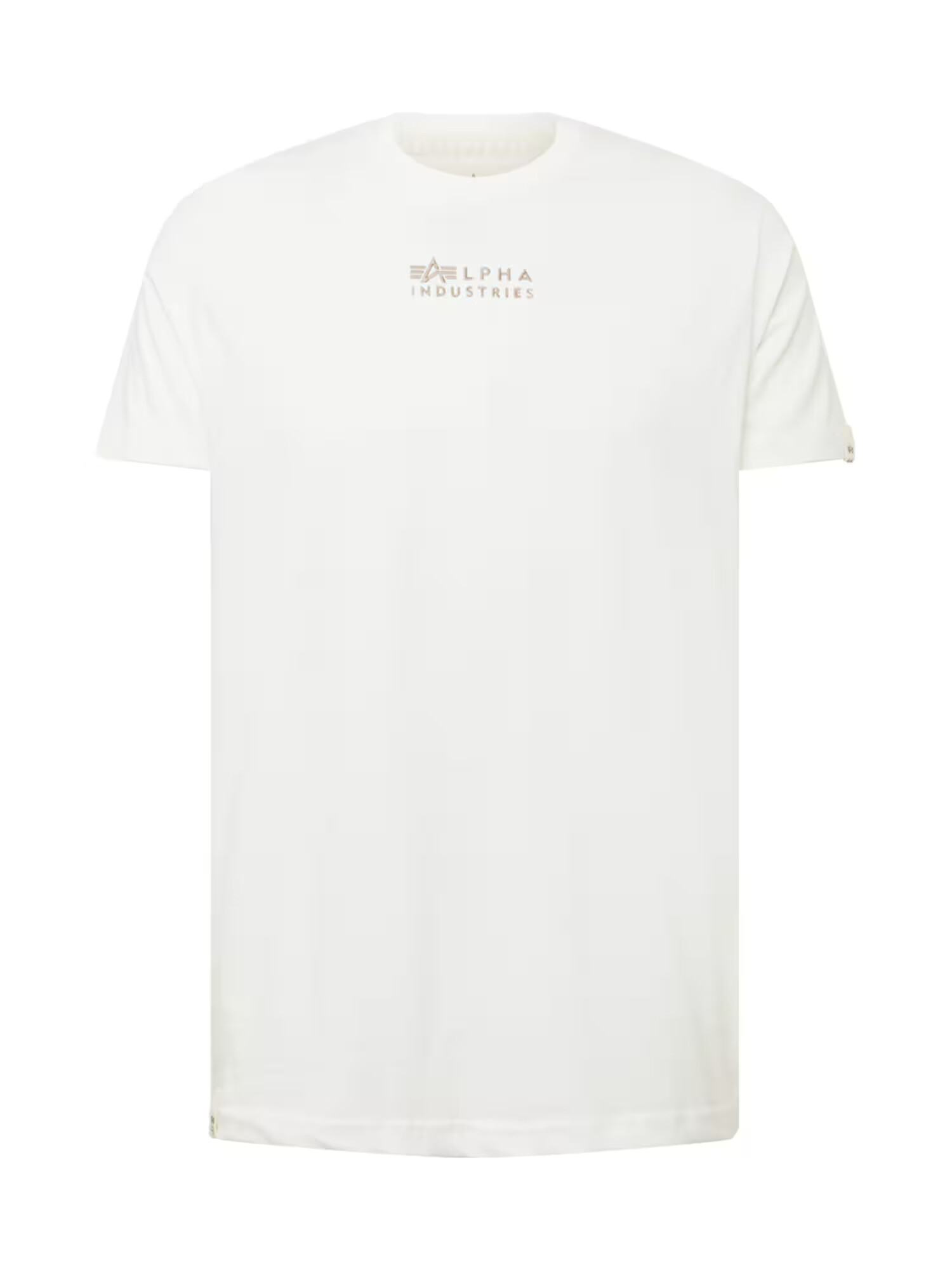 ALPHA INDUSTRIES Tricou maro deschis / alb - Pled.ro