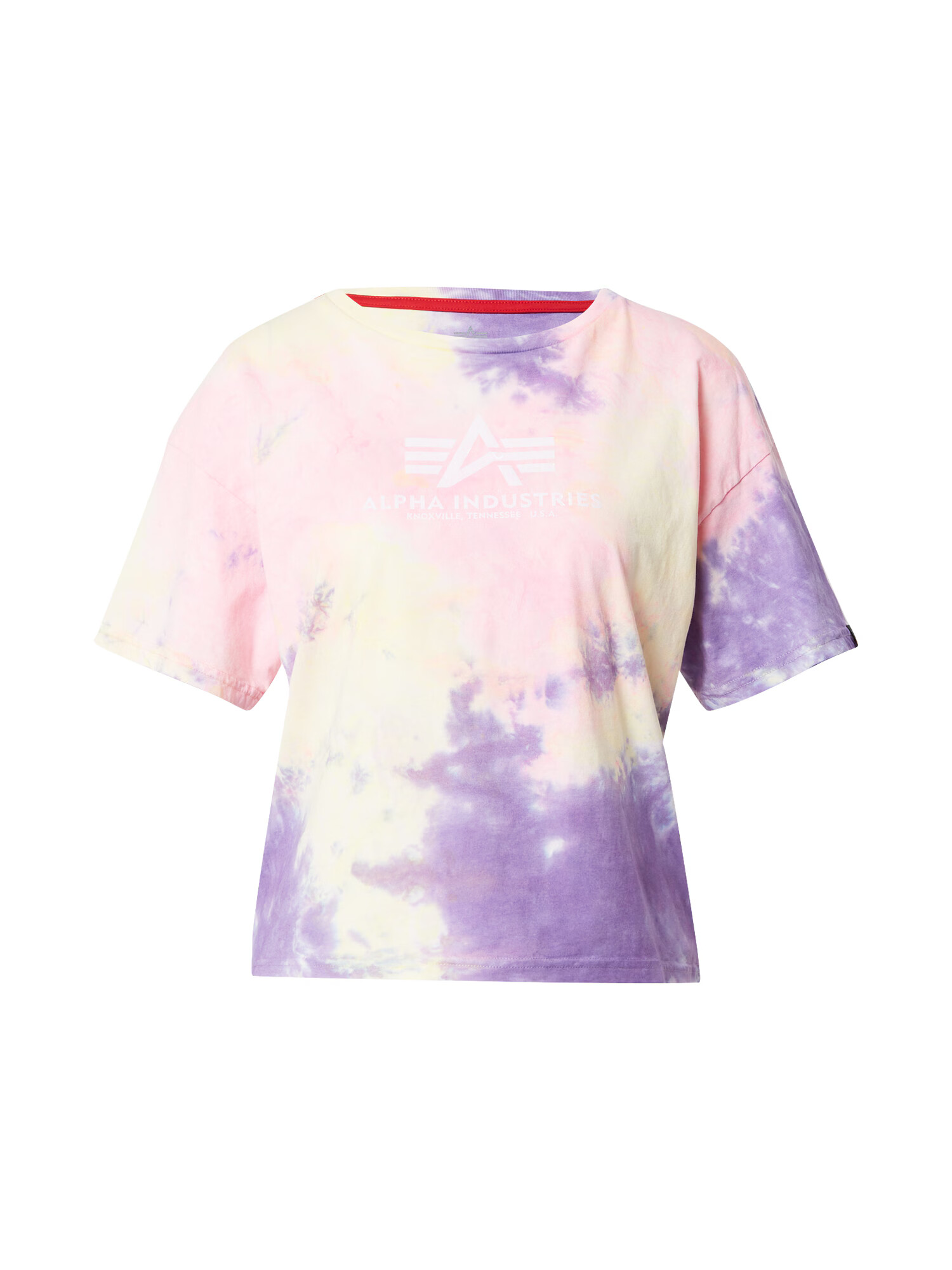 ALPHA INDUSTRIES Tricou mov pastel / roz pastel / alb - Pled.ro