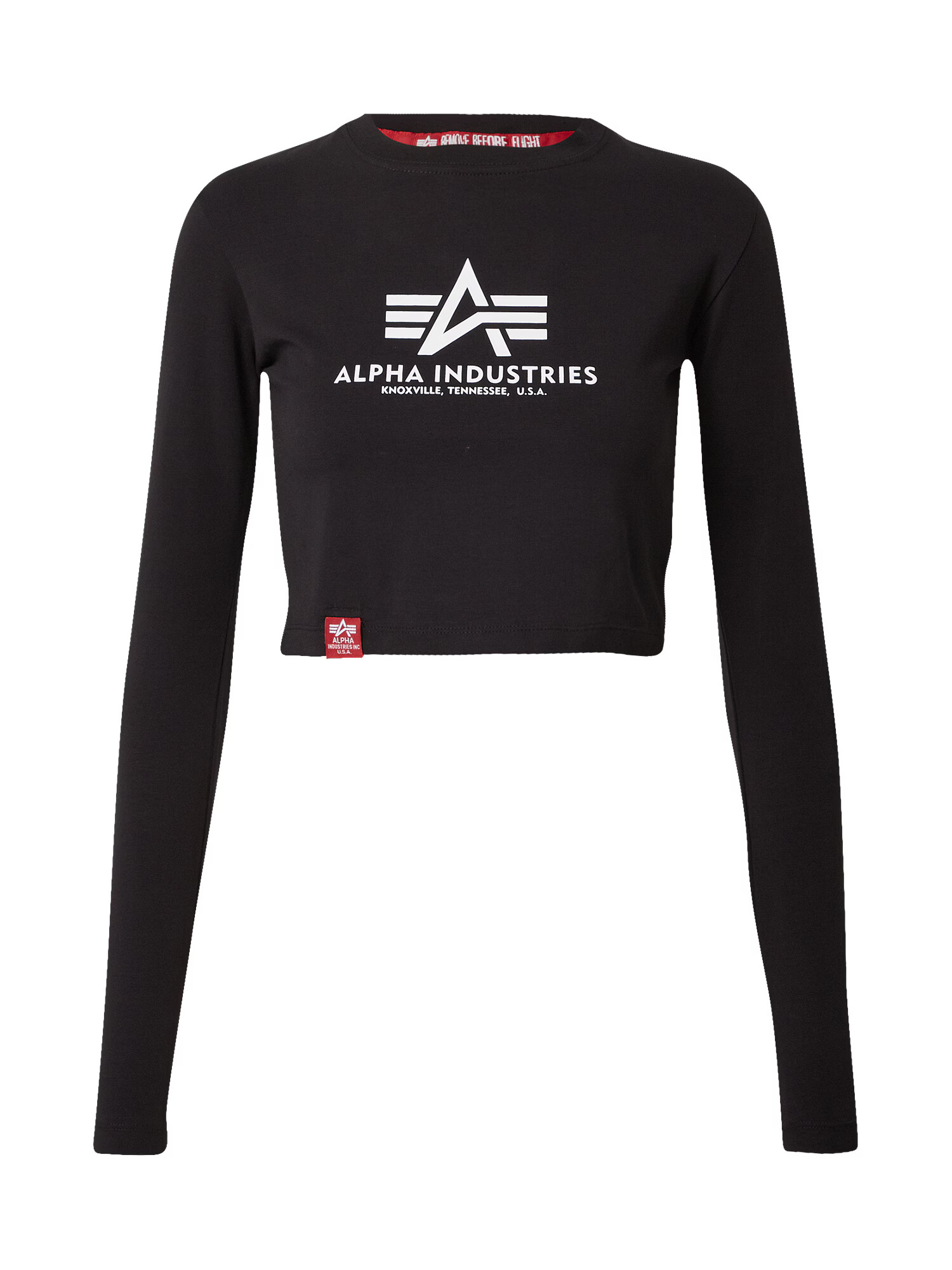 ALPHA INDUSTRIES Tricou negru / alb - Pled.ro