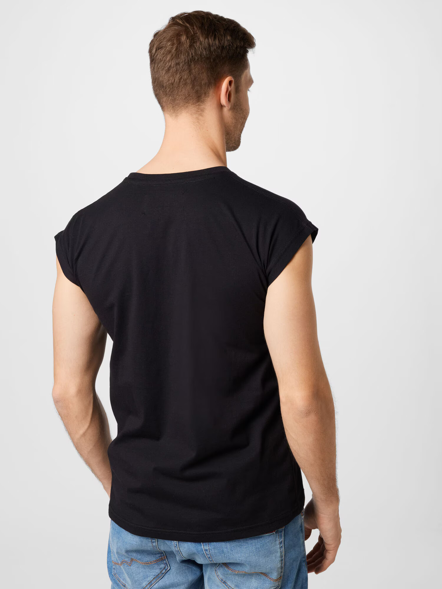 ALPHA INDUSTRIES Tricou negru / alb - Pled.ro