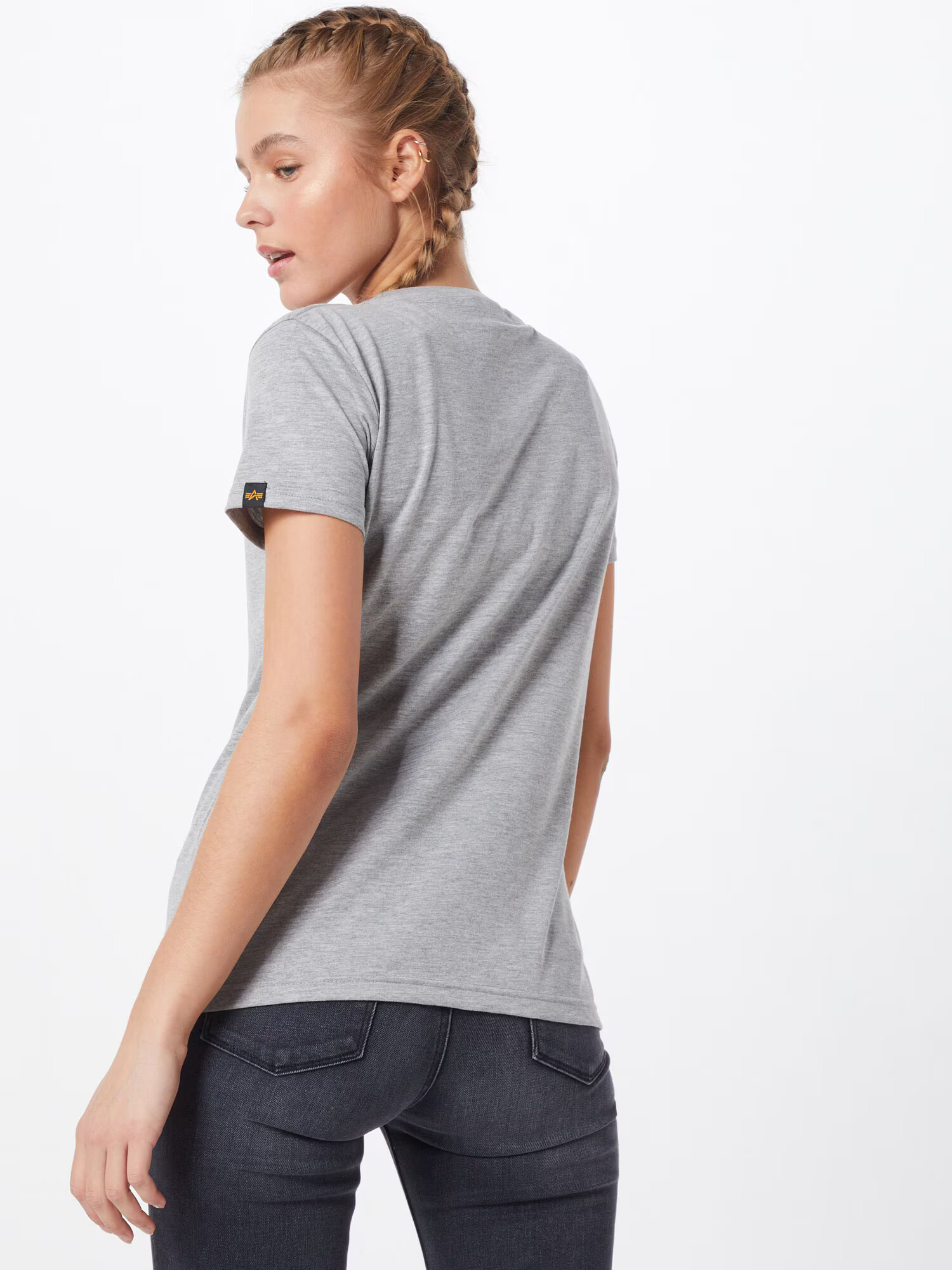 ALPHA INDUSTRIES Tricou 'New Basic T Wmn' gri - Pled.ro