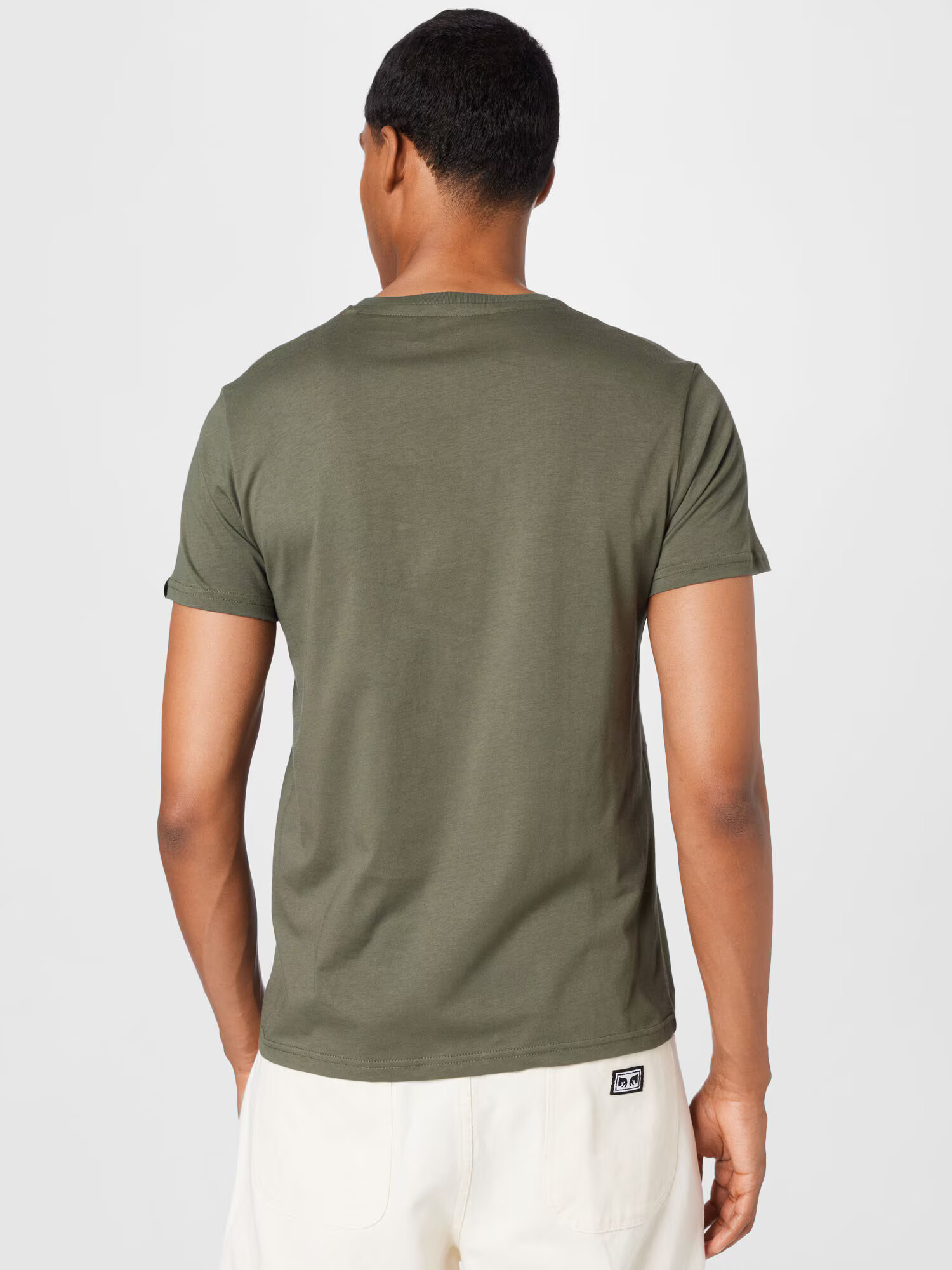 ALPHA INDUSTRIES Tricou oliv / alb - Pled.ro