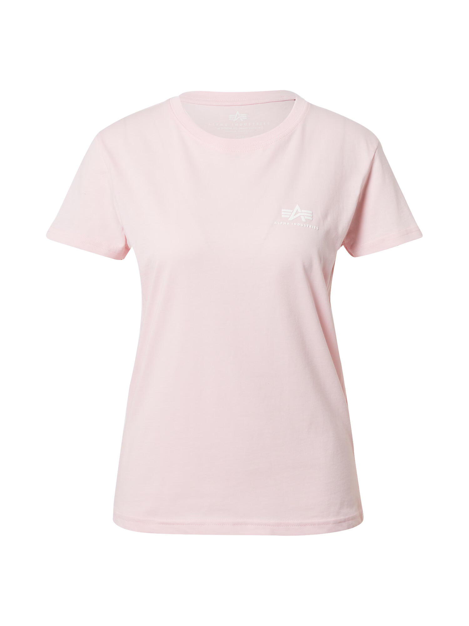 ALPHA INDUSTRIES Tricou roz pastel / alb - Pled.ro