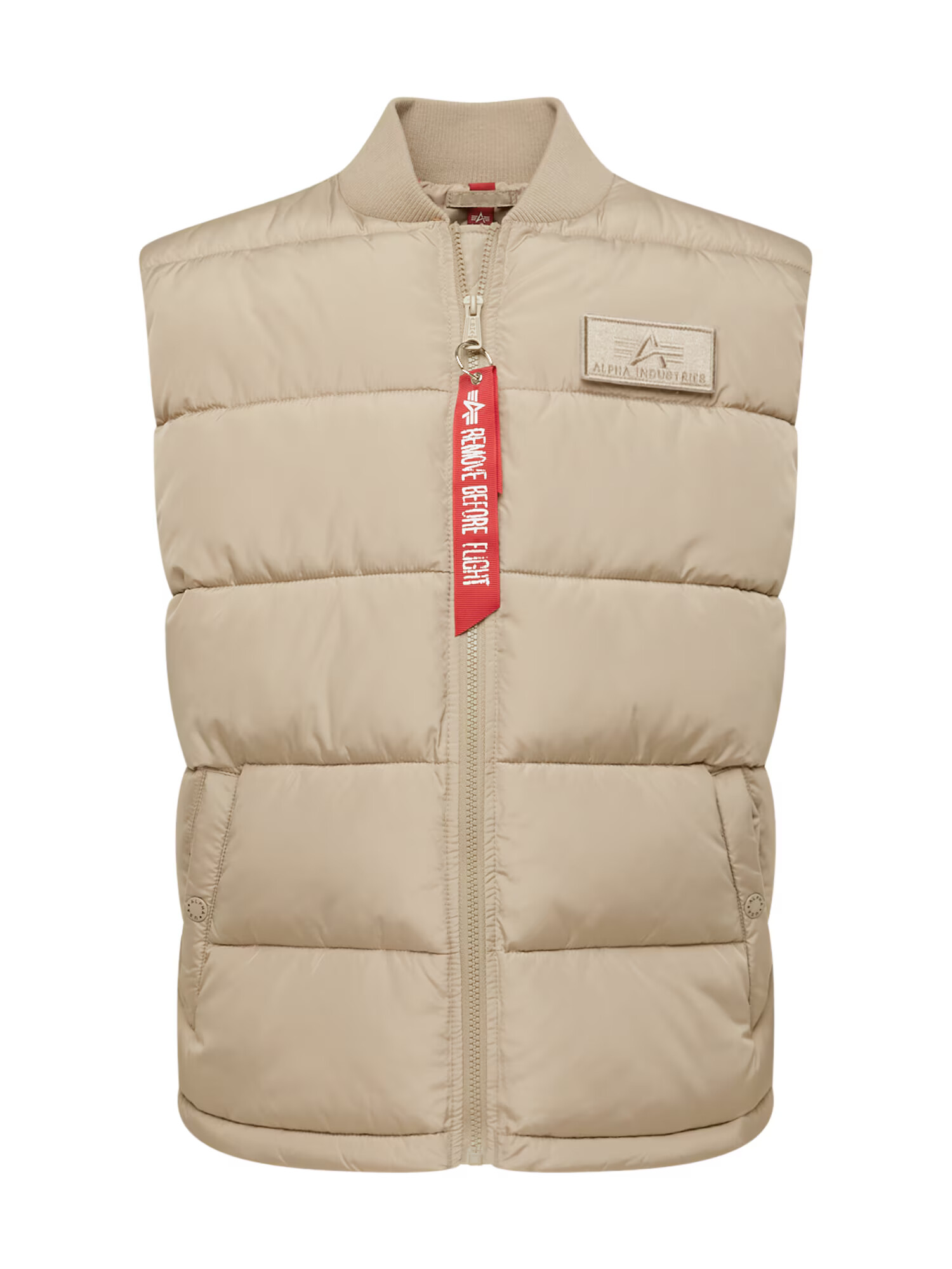 ALPHA INDUSTRIES Vestă bej deschis / roșu / alb - Pled.ro