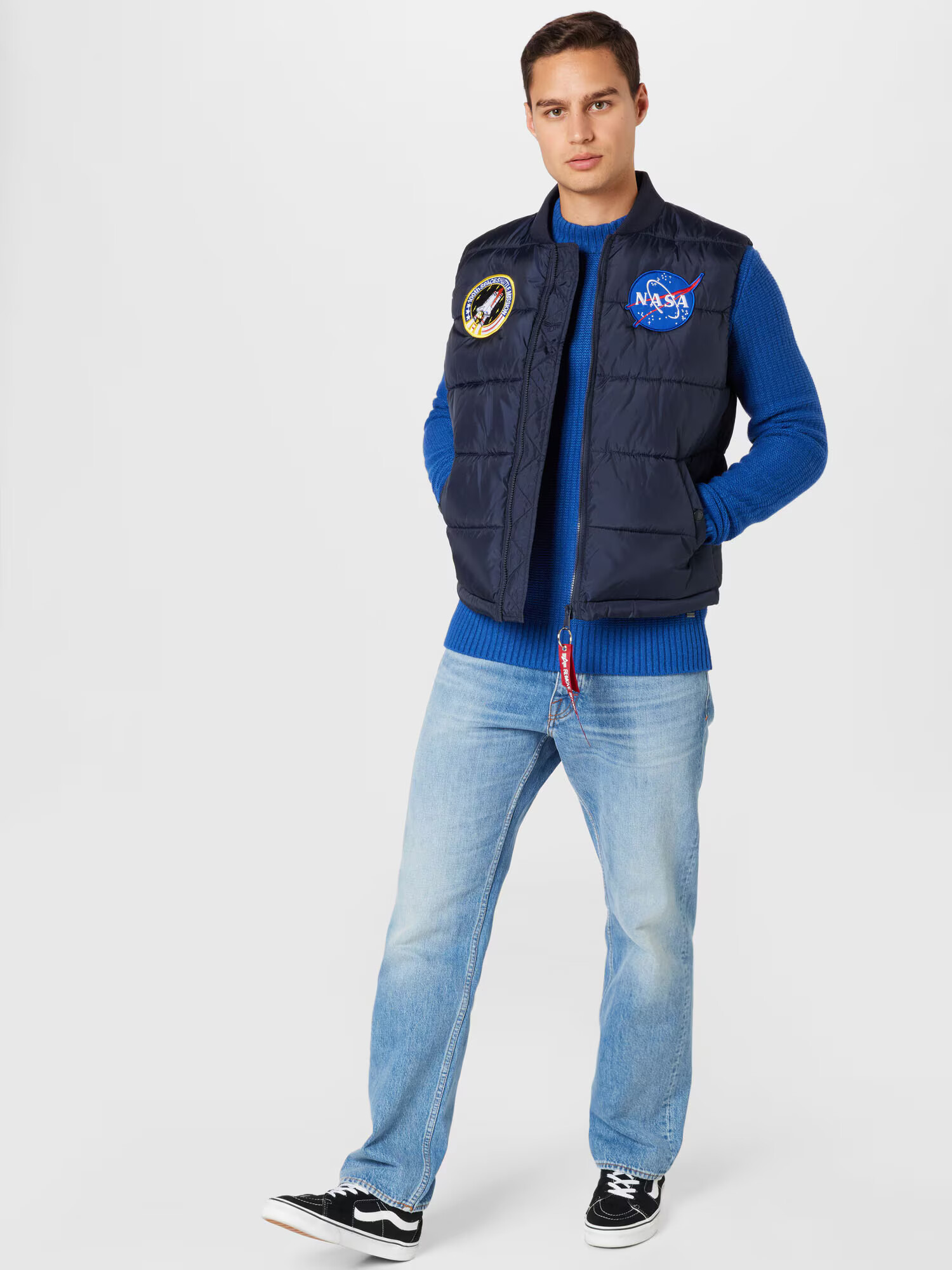 ALPHA INDUSTRIES Vestă bleumarin / galben / roșu / alb - Pled.ro