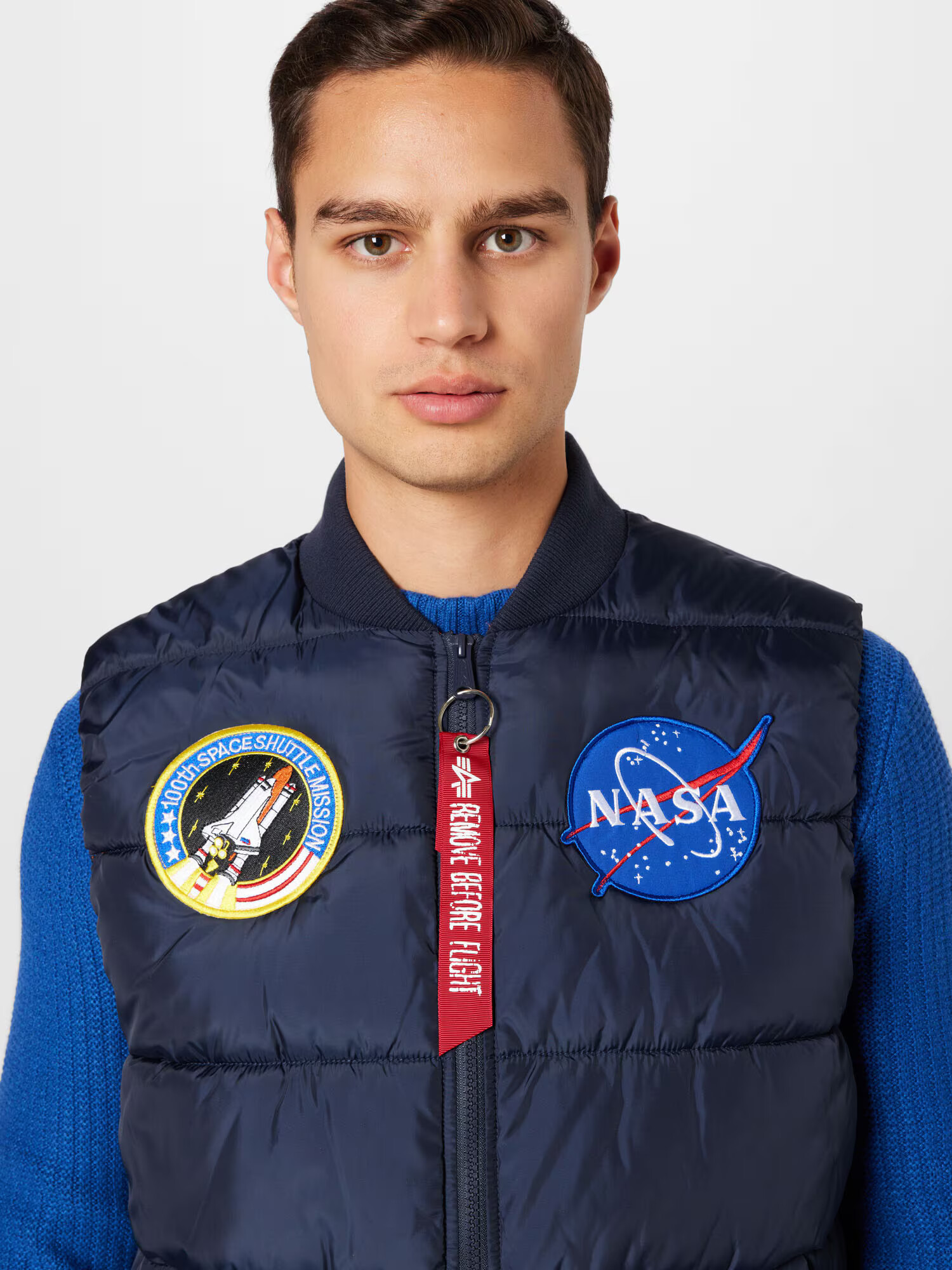 ALPHA INDUSTRIES Vestă bleumarin / galben / roșu / alb - Pled.ro